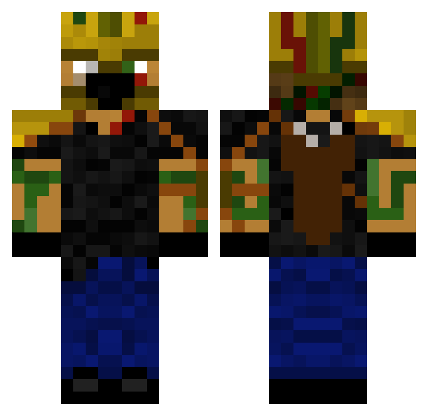 XLR8535 Minecraft skin, front and back view