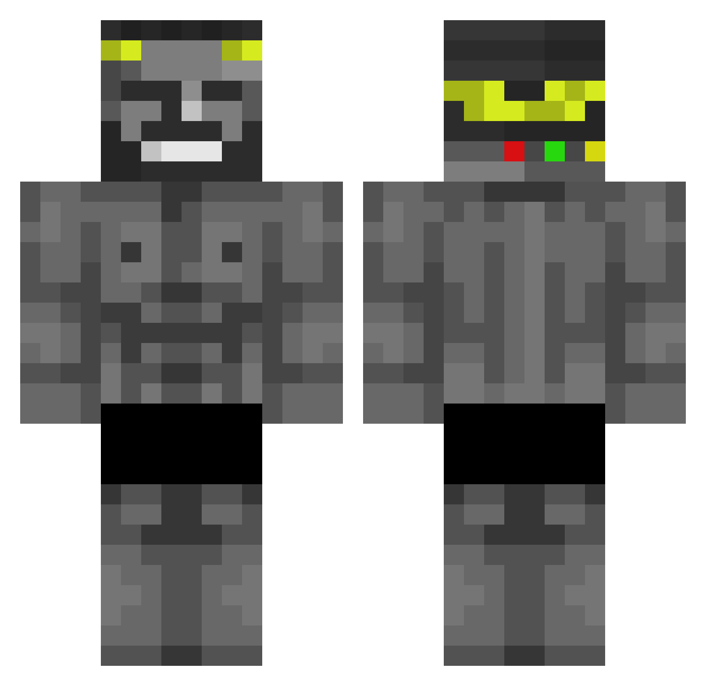 zdunic Minecraft skin, front and back view