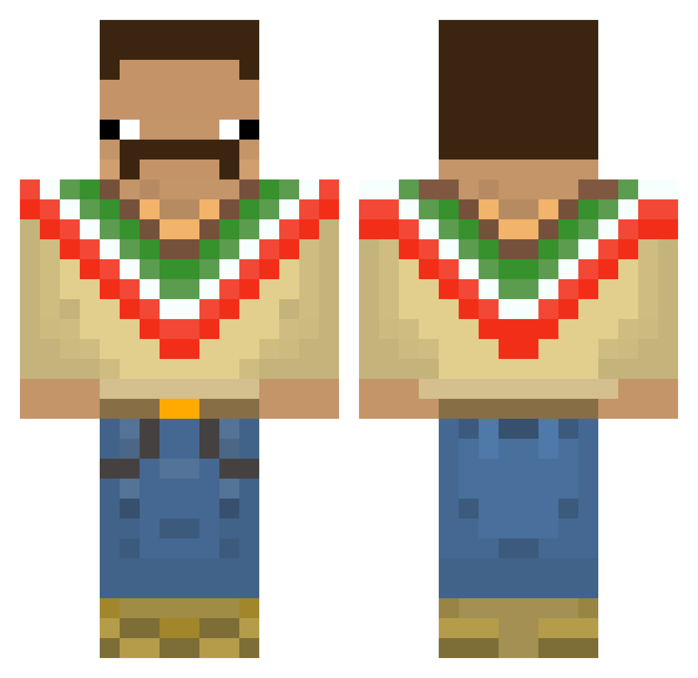 jessecresp Minecraft skin, front and back view
