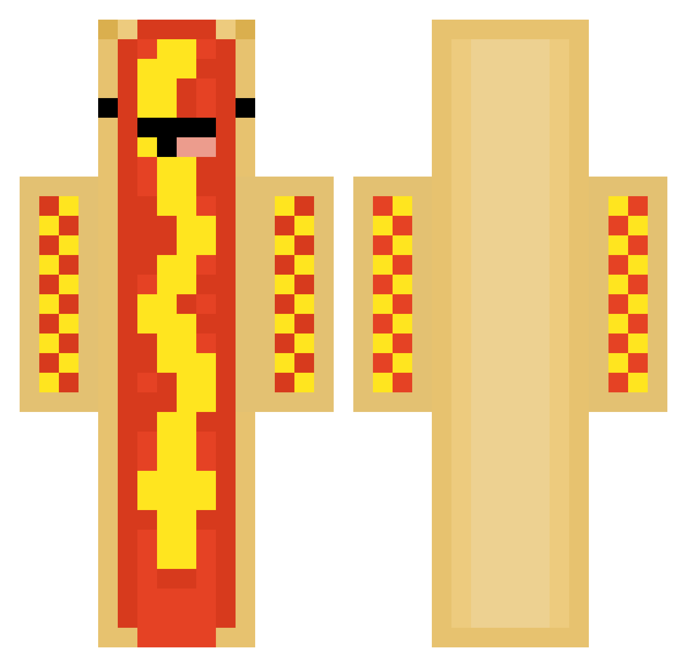 manteadokum Minecraft skin, front and back view