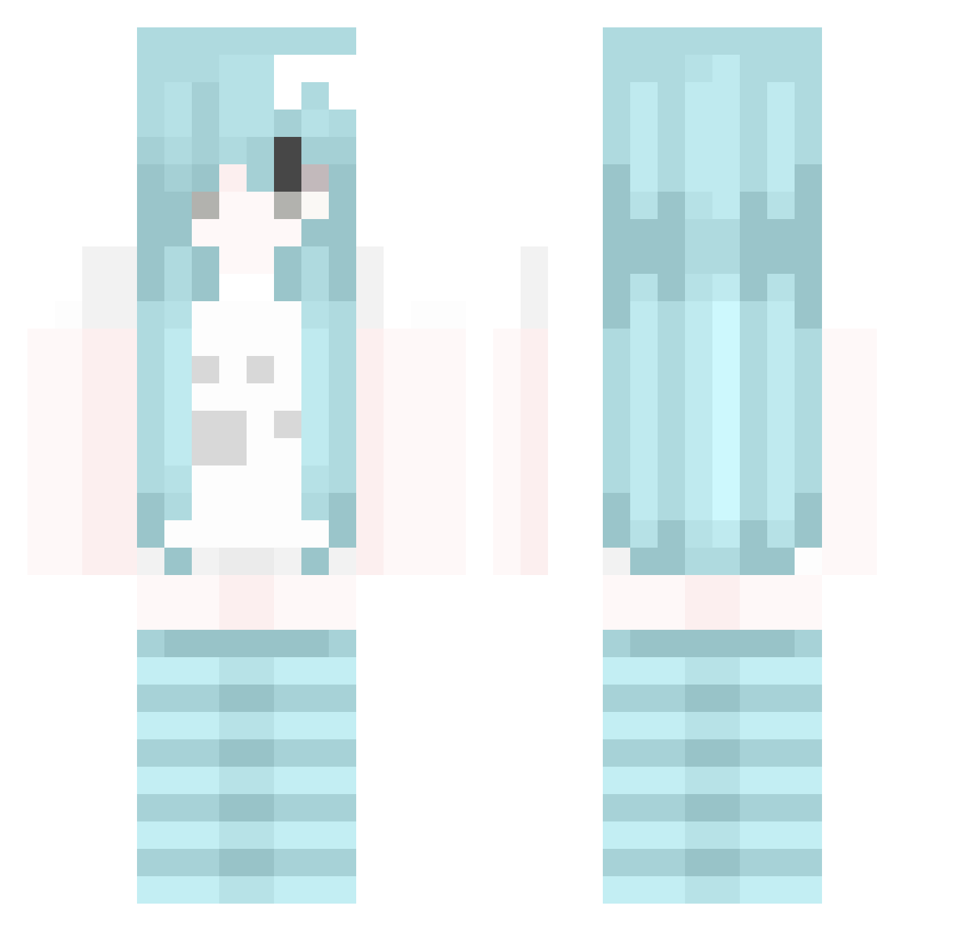 Retman Minecraft skin, front and back view