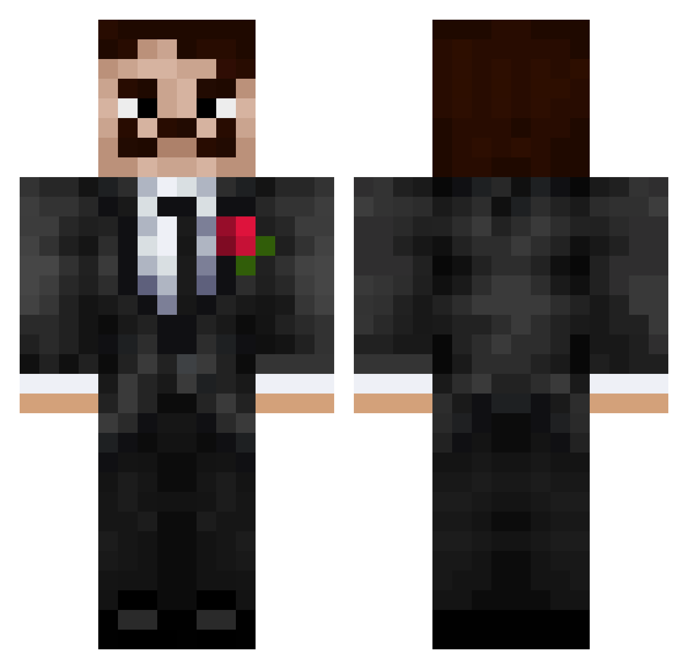 Sergeant_Pascal Minecraft skin, front and back view
