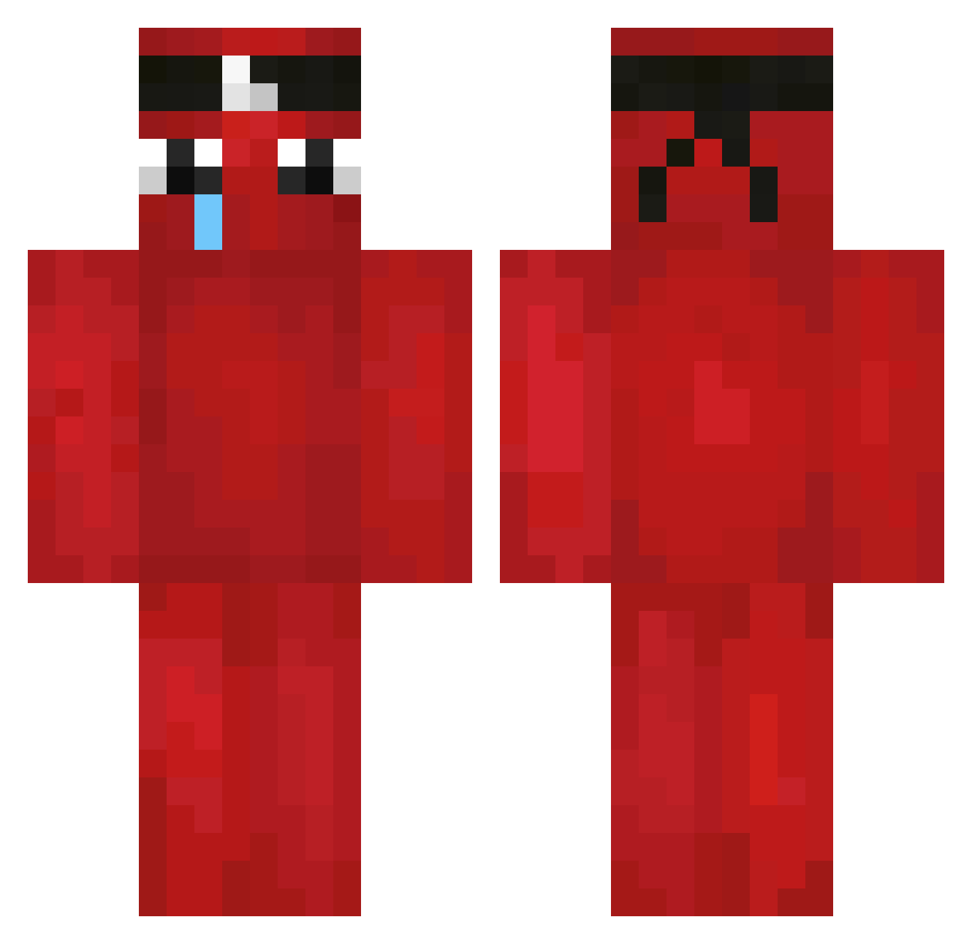 wlasny Minecraft skin, front and back view