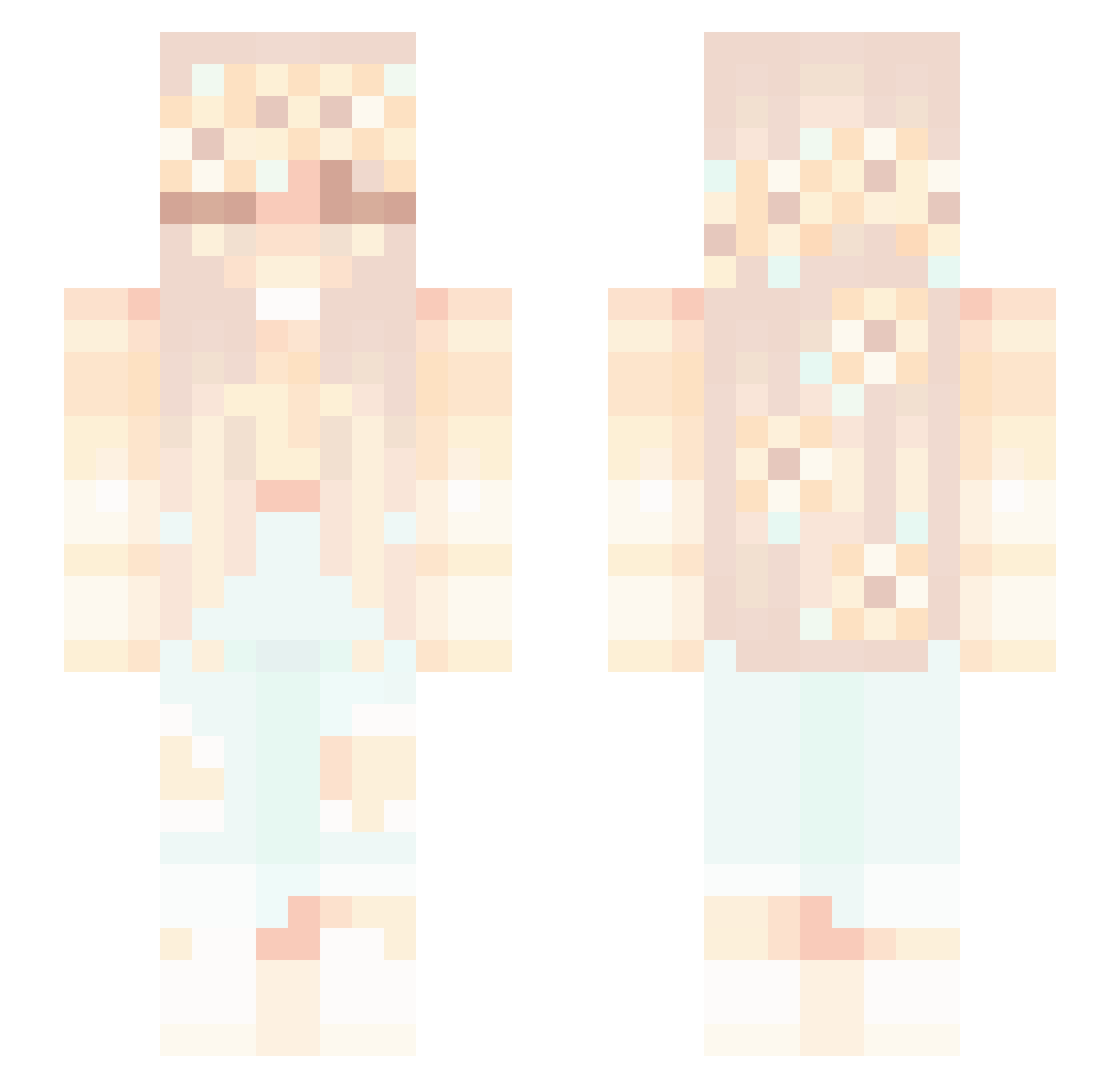 kittyluvrr Minecraft skin, front and back view