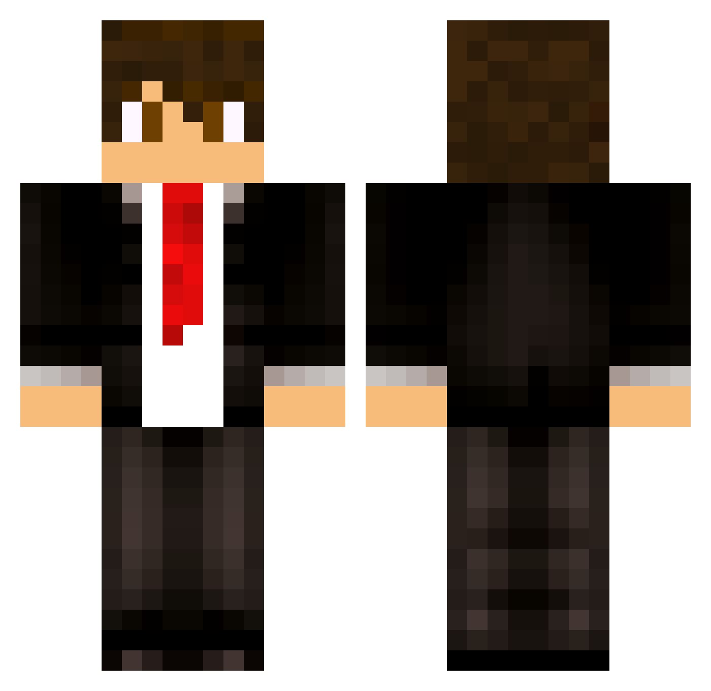 eunice Minecraft skin, front and back view