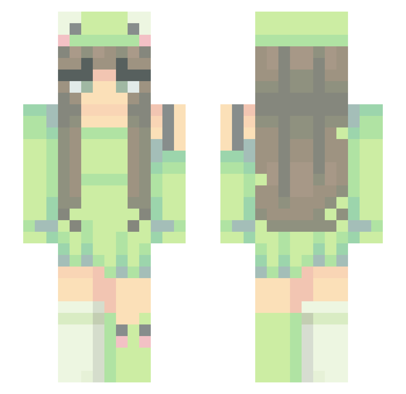 sleepyboreos Minecraft skin, front and back view