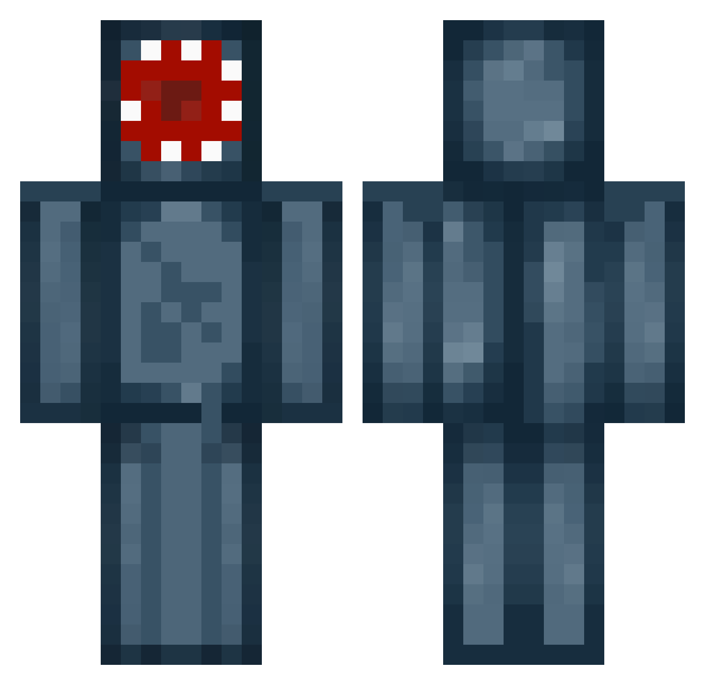 Jakemaneaj Minecraft skin, front and back view