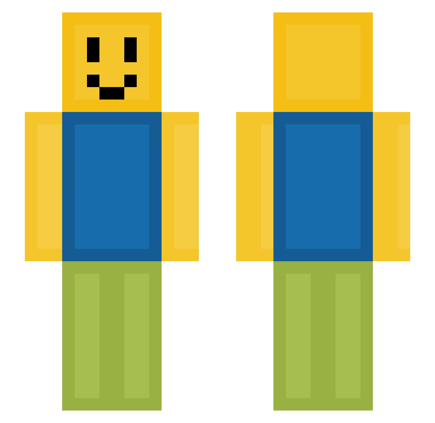 MENSHOT Minecraft skin, front and back view
