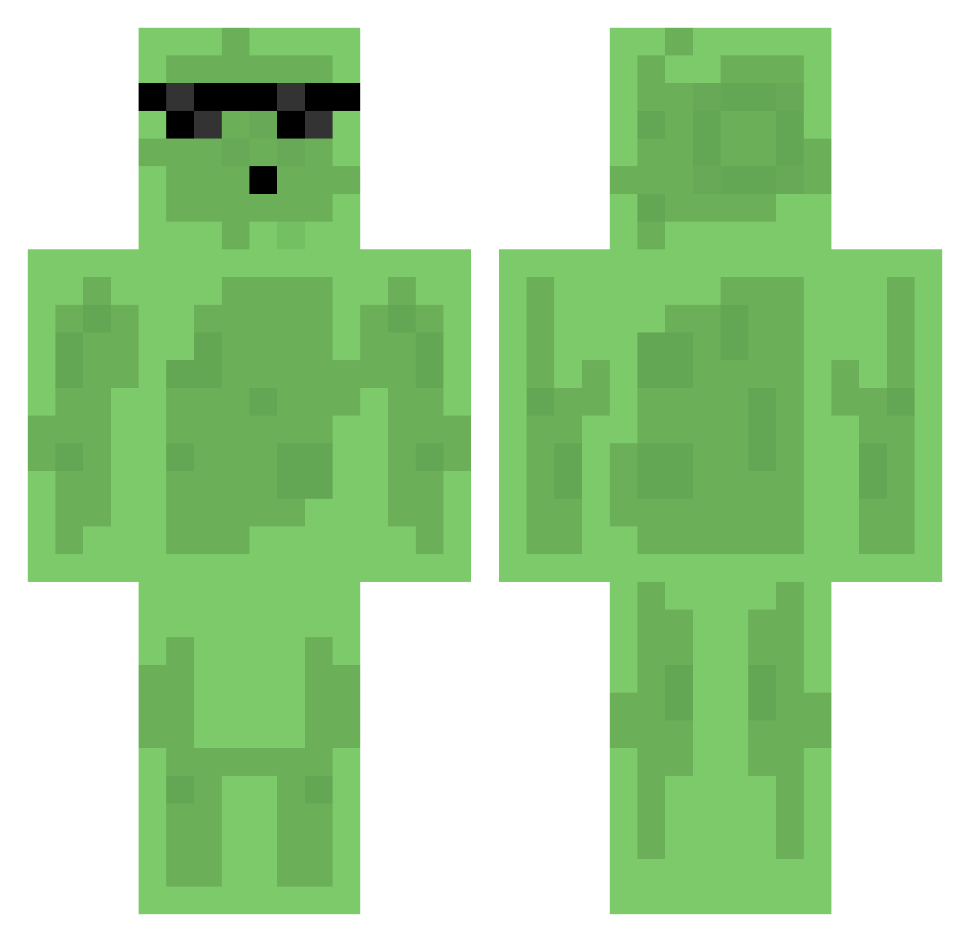 Portsmouth Minecraft skin, front and back view