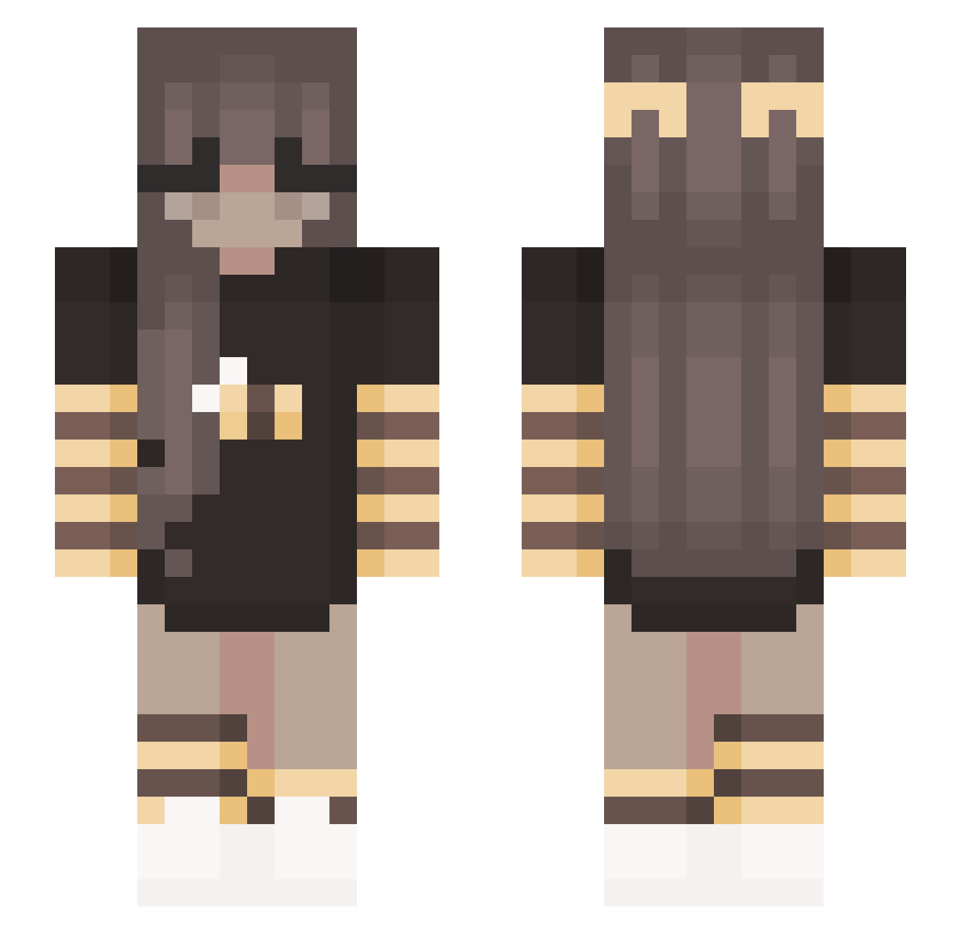 IamLotus Minecraft skin, front and back view