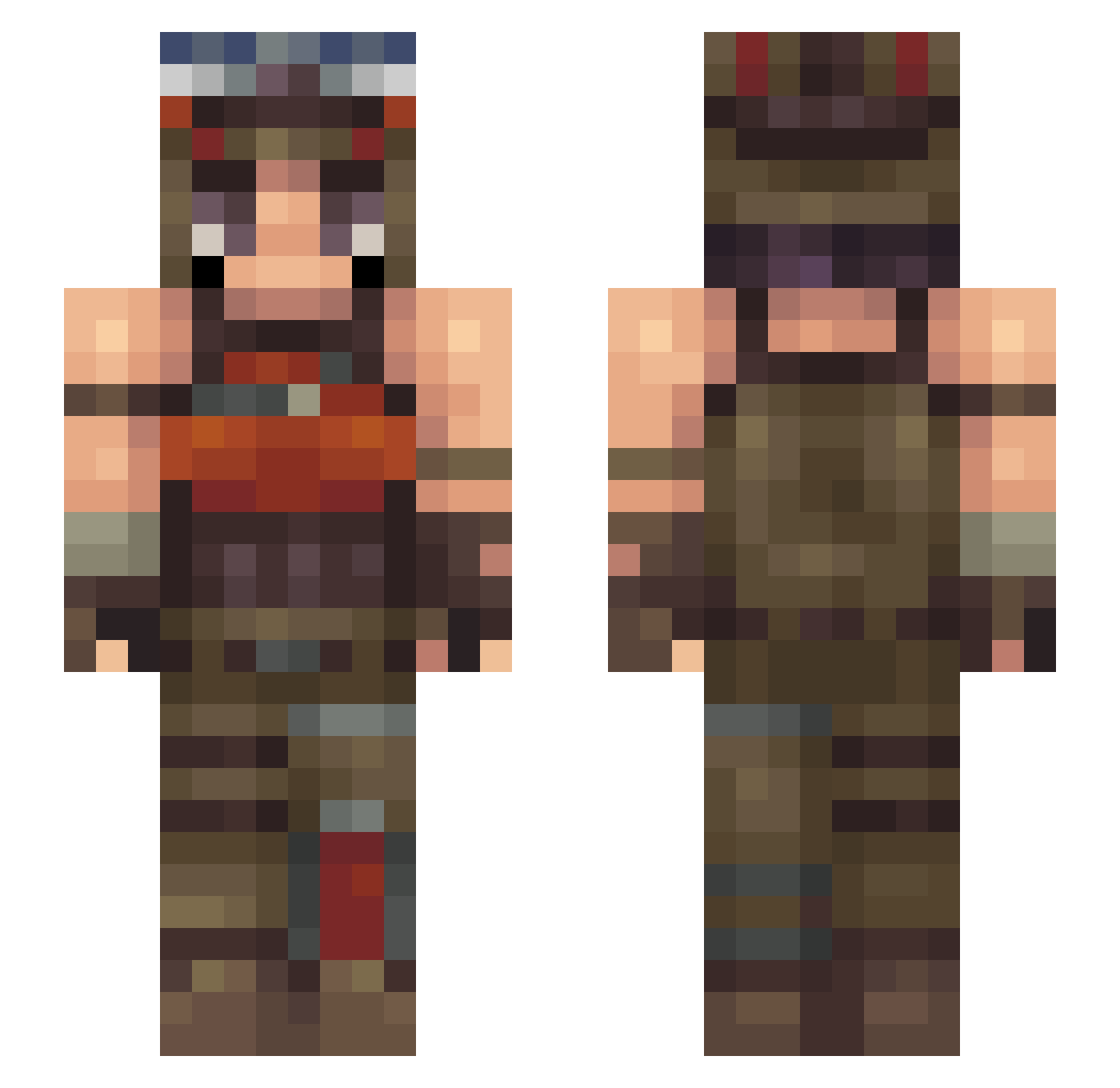 Pasqualino Minecraft skin, front and back view