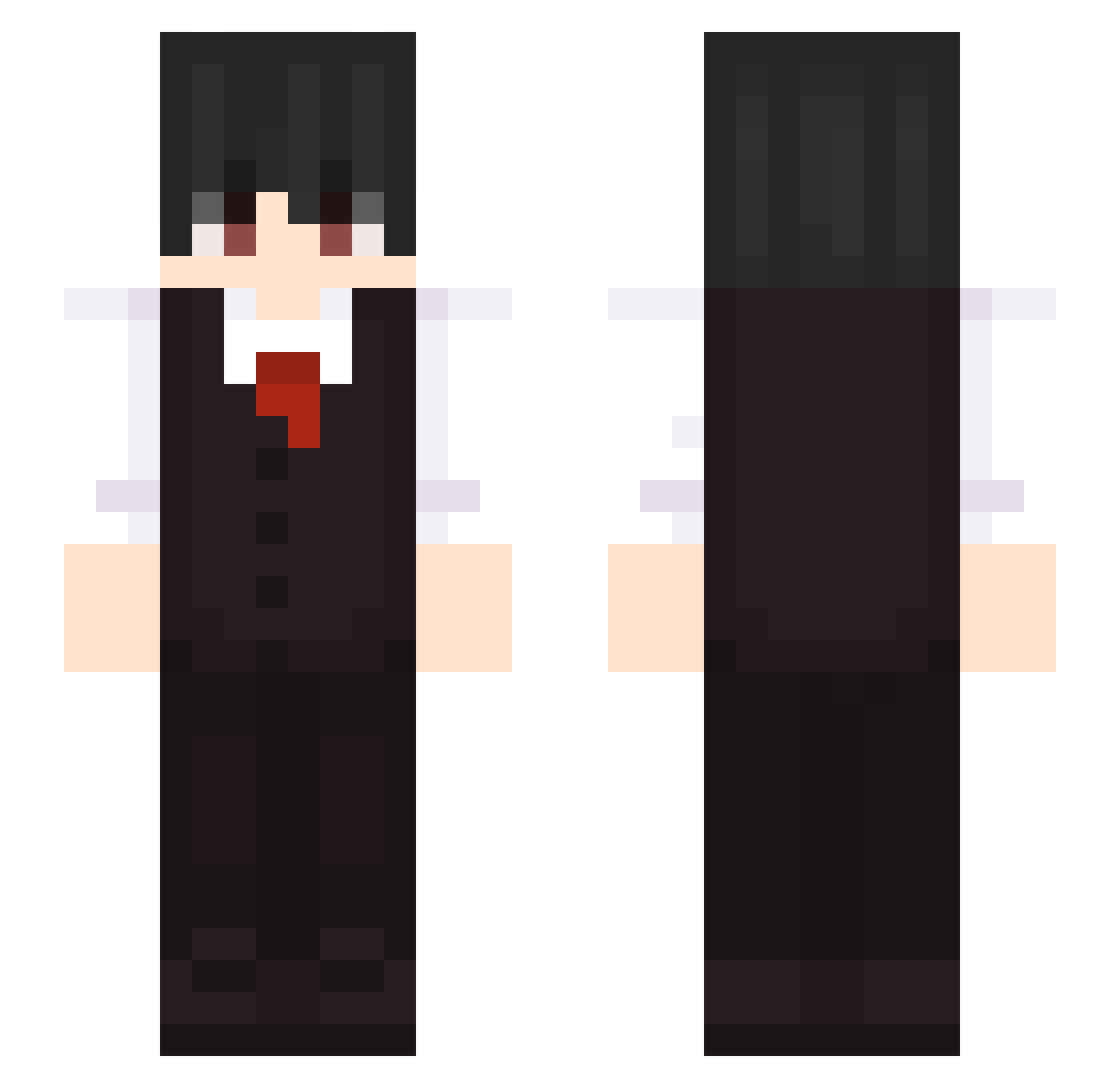 troleadorr Minecraft skin, front and back view