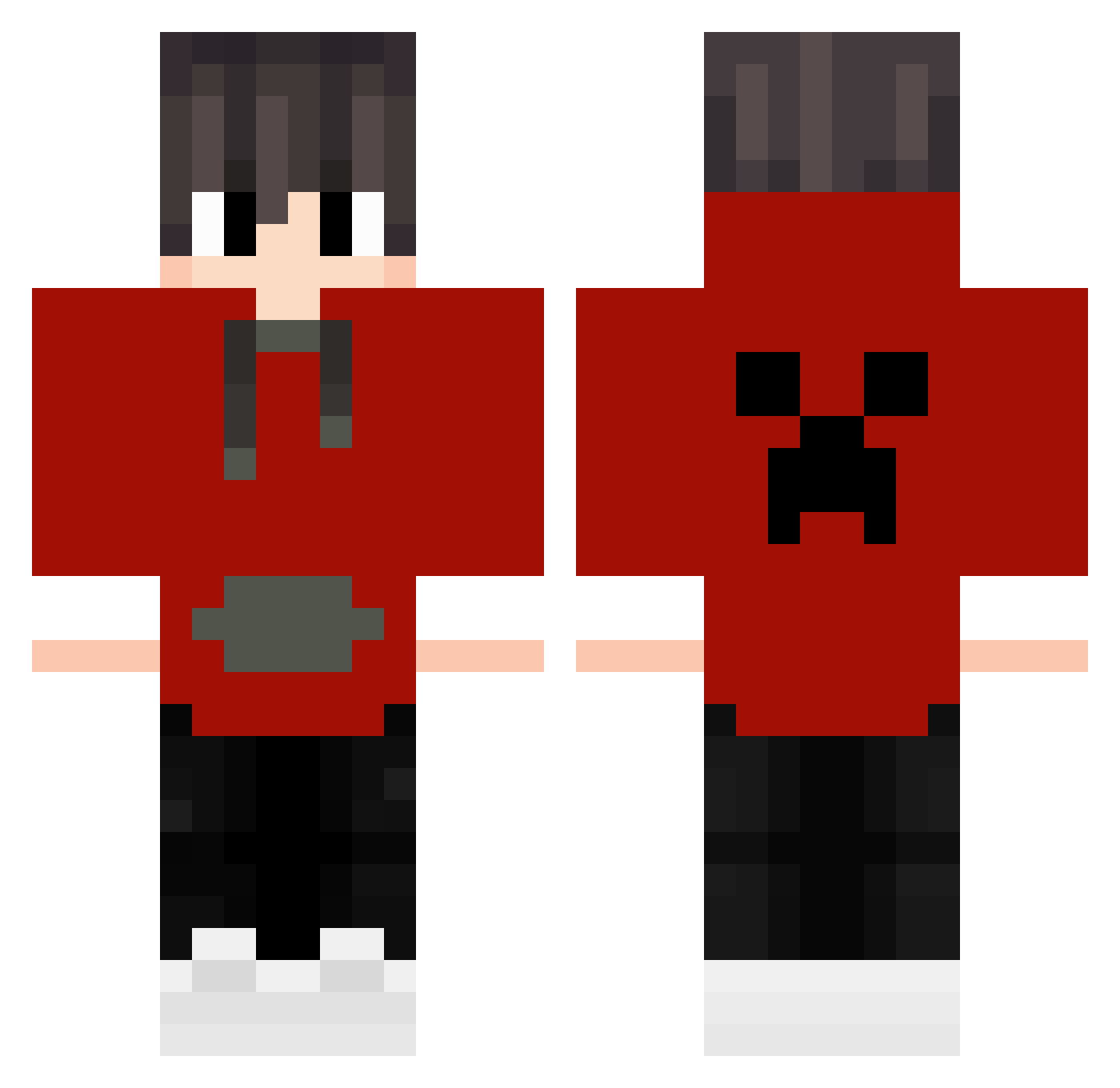xXFoxLightXx Minecraft skin, front and back view