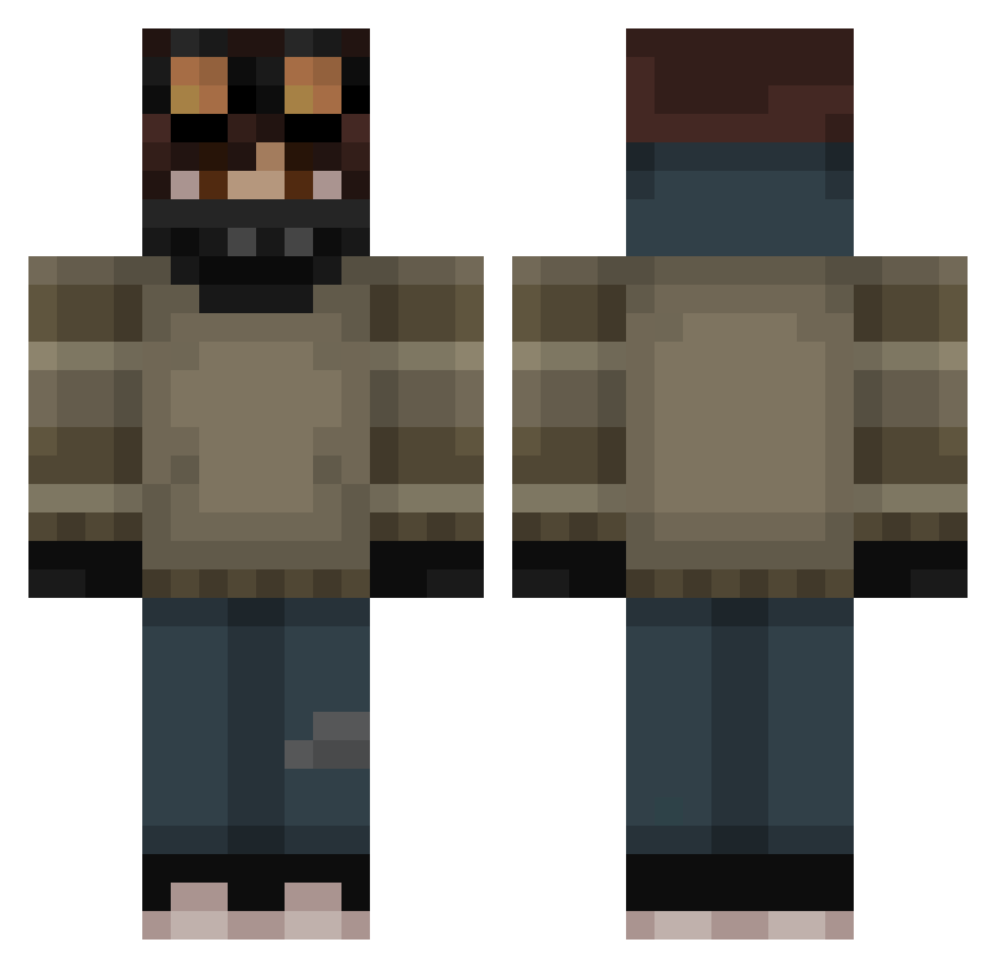 Refuel_ Minecraft skin, front and back view