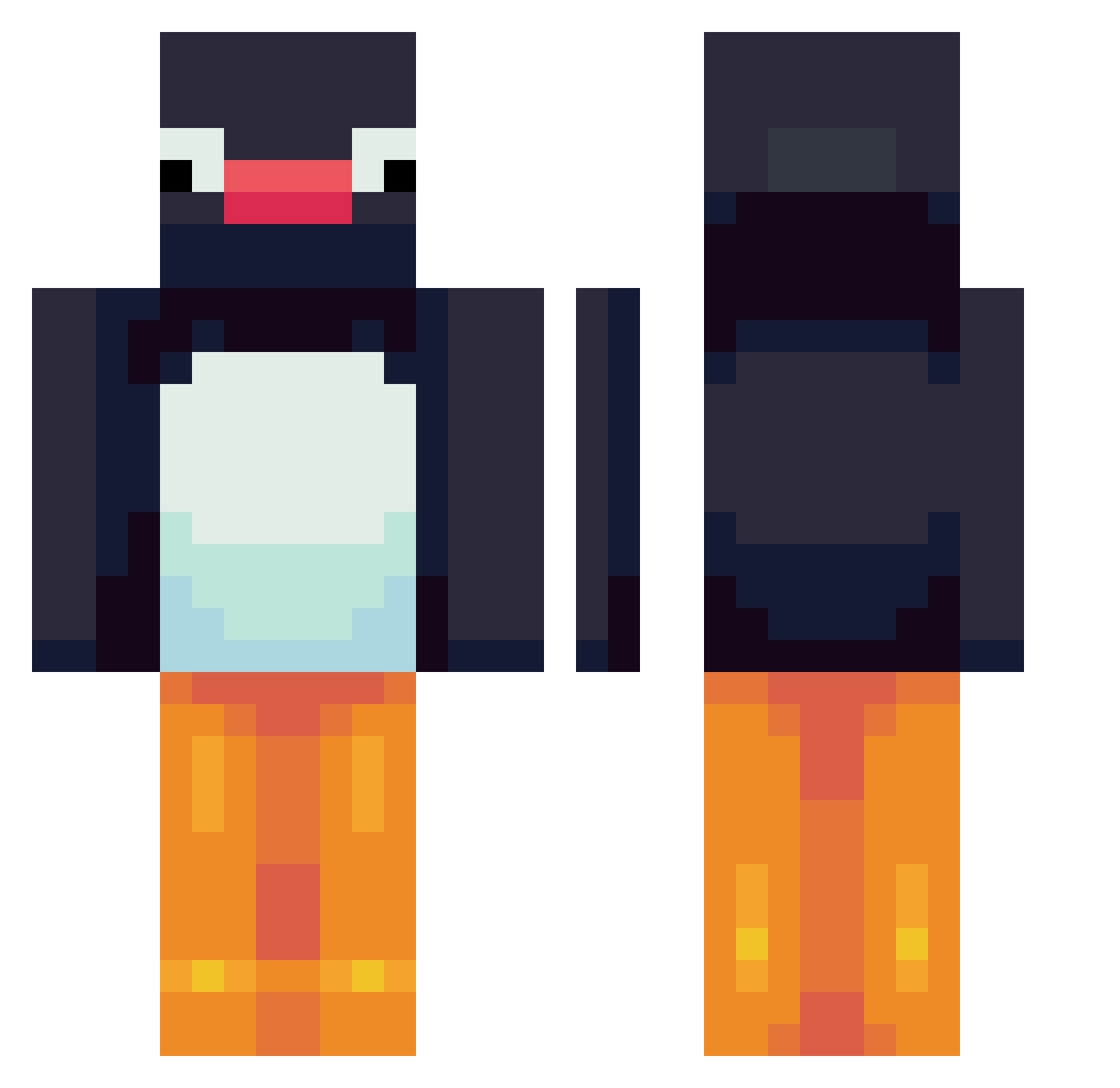 popcat00127 Minecraft skin, front and back view