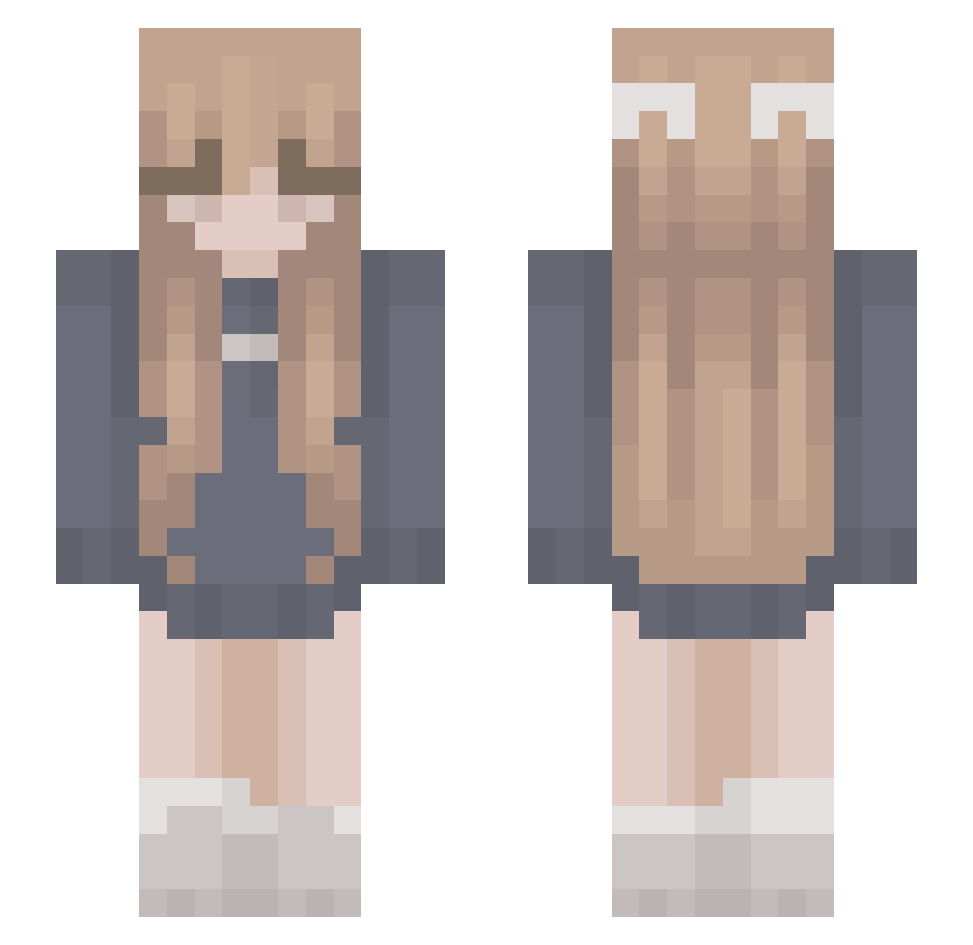 Laurusiami21 Minecraft skin, front and back view
