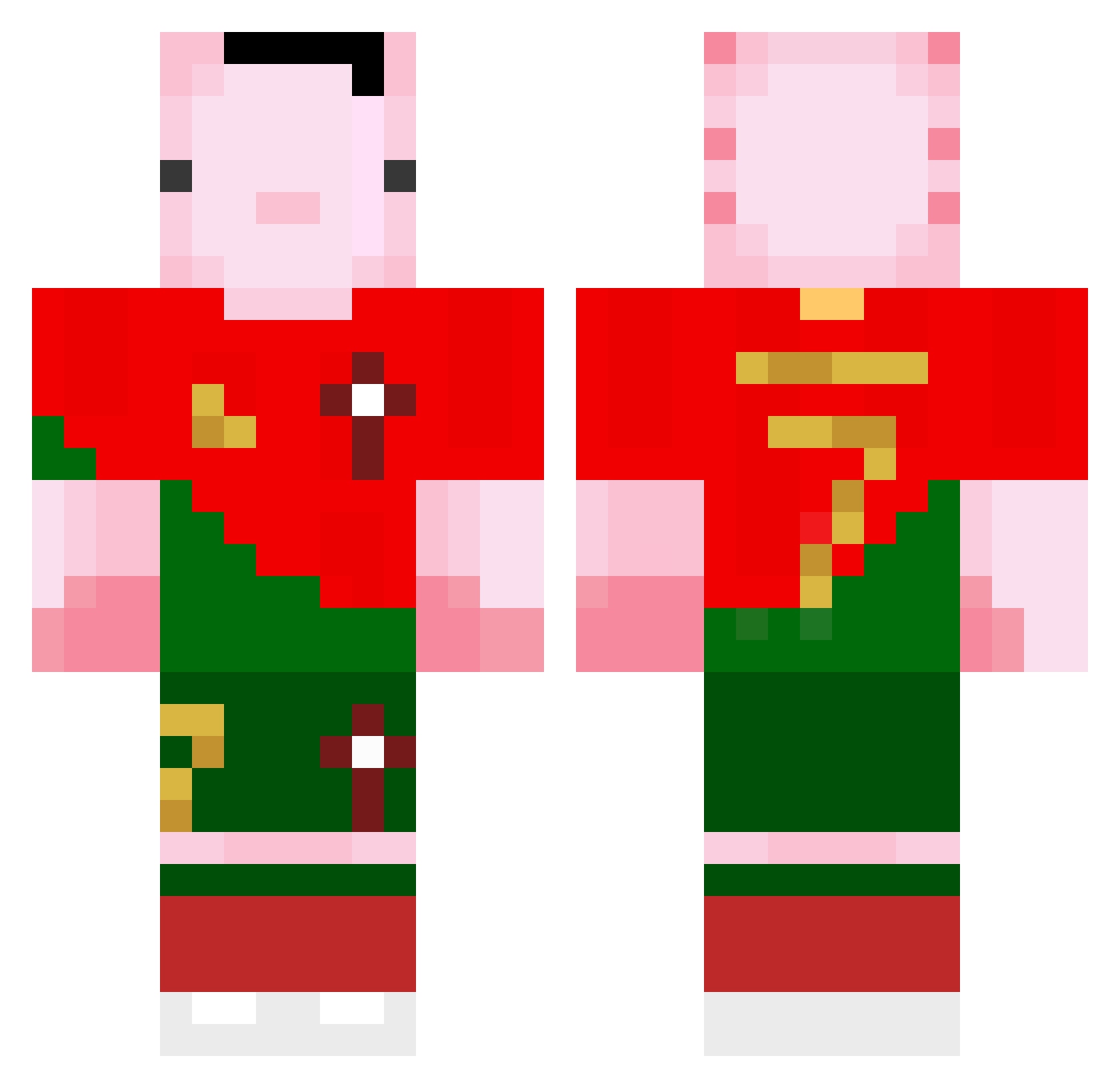 FacheroPapas Minecraft skin, front and back view