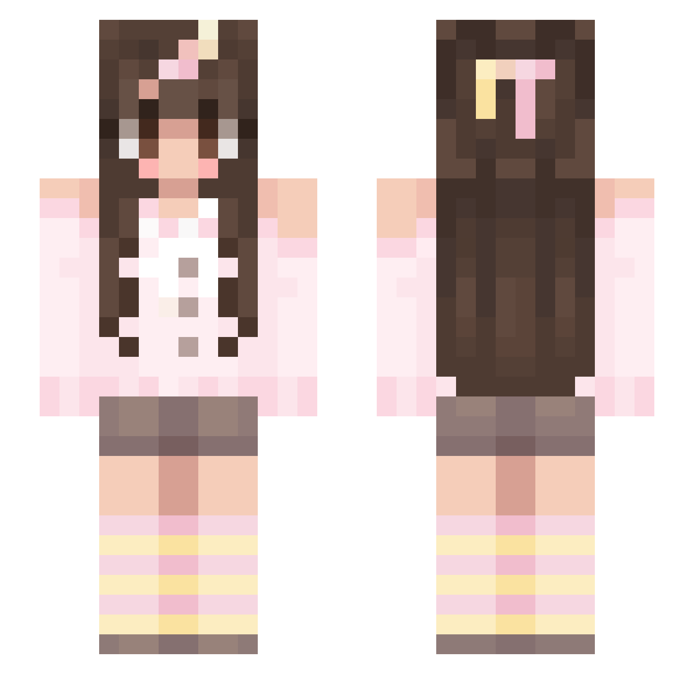 pr3ttysigma Minecraft skin, front and back view