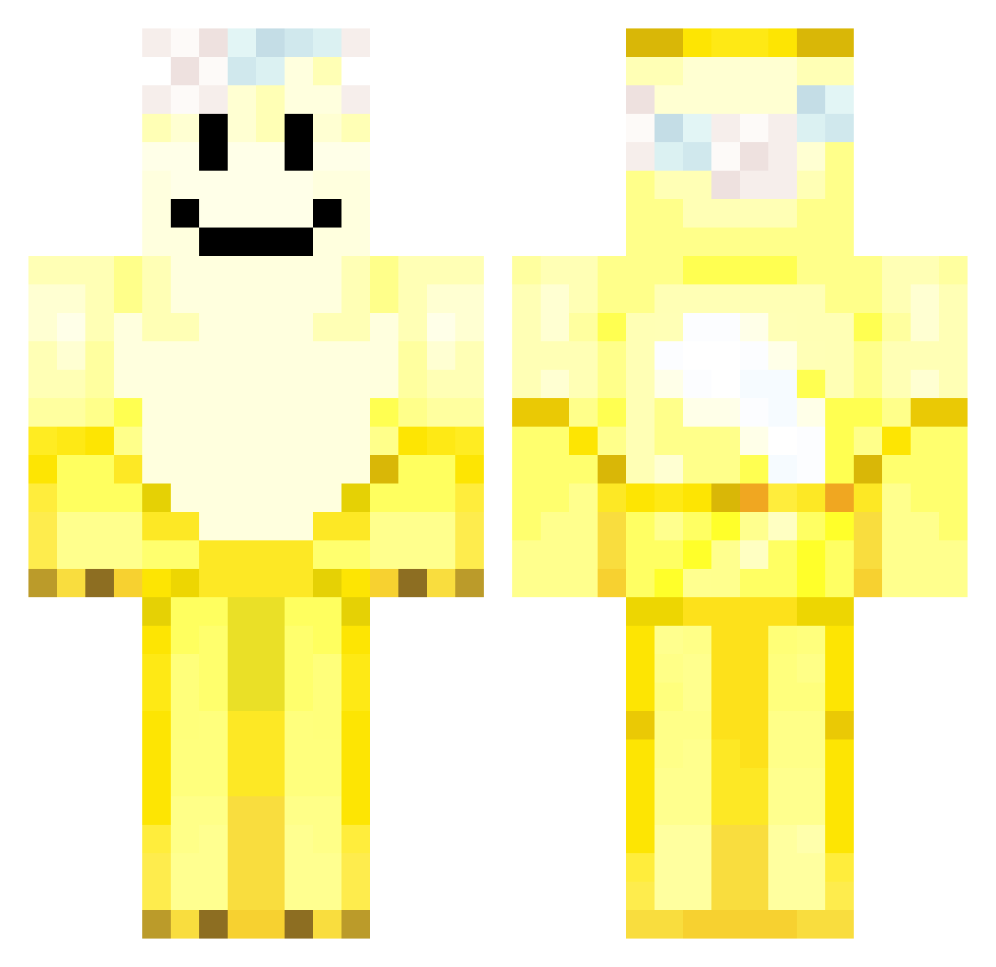 BananaBaagel Minecraft skin, front and back view