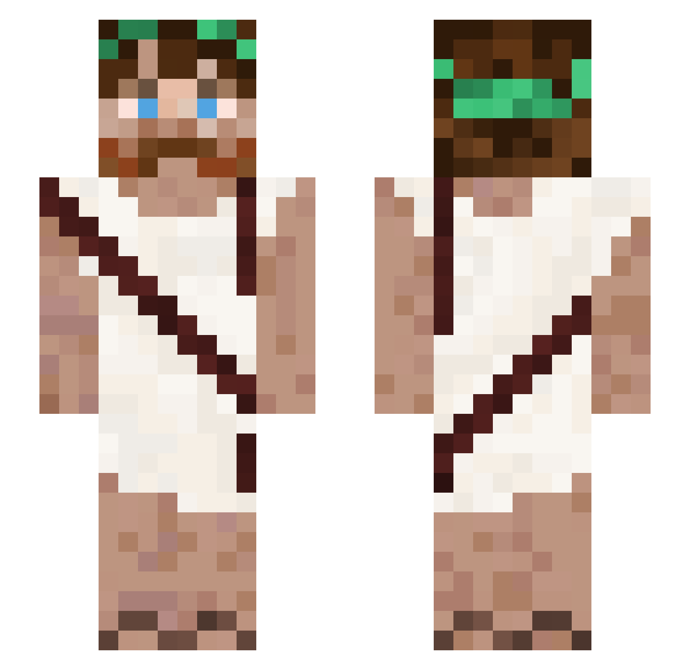 DareRick Minecraft skin, front and back view