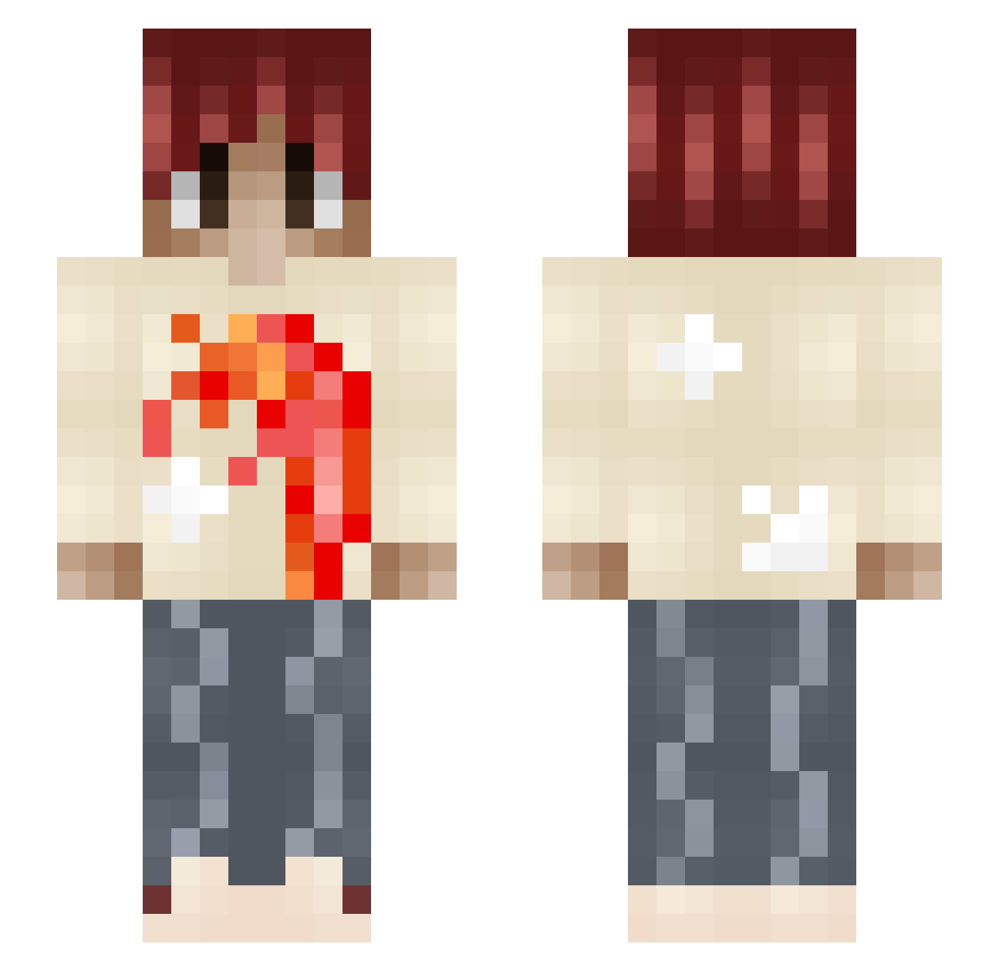 ArtrozZ_ Minecraft skin, front and back view