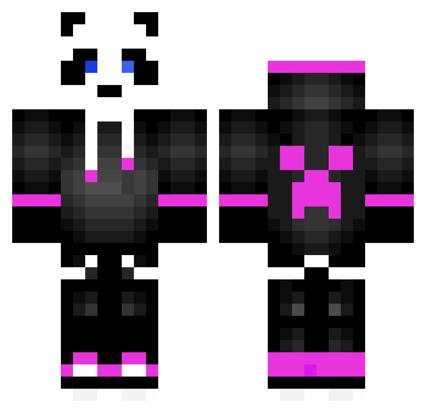 romulus2346 Minecraft skin, front and back view