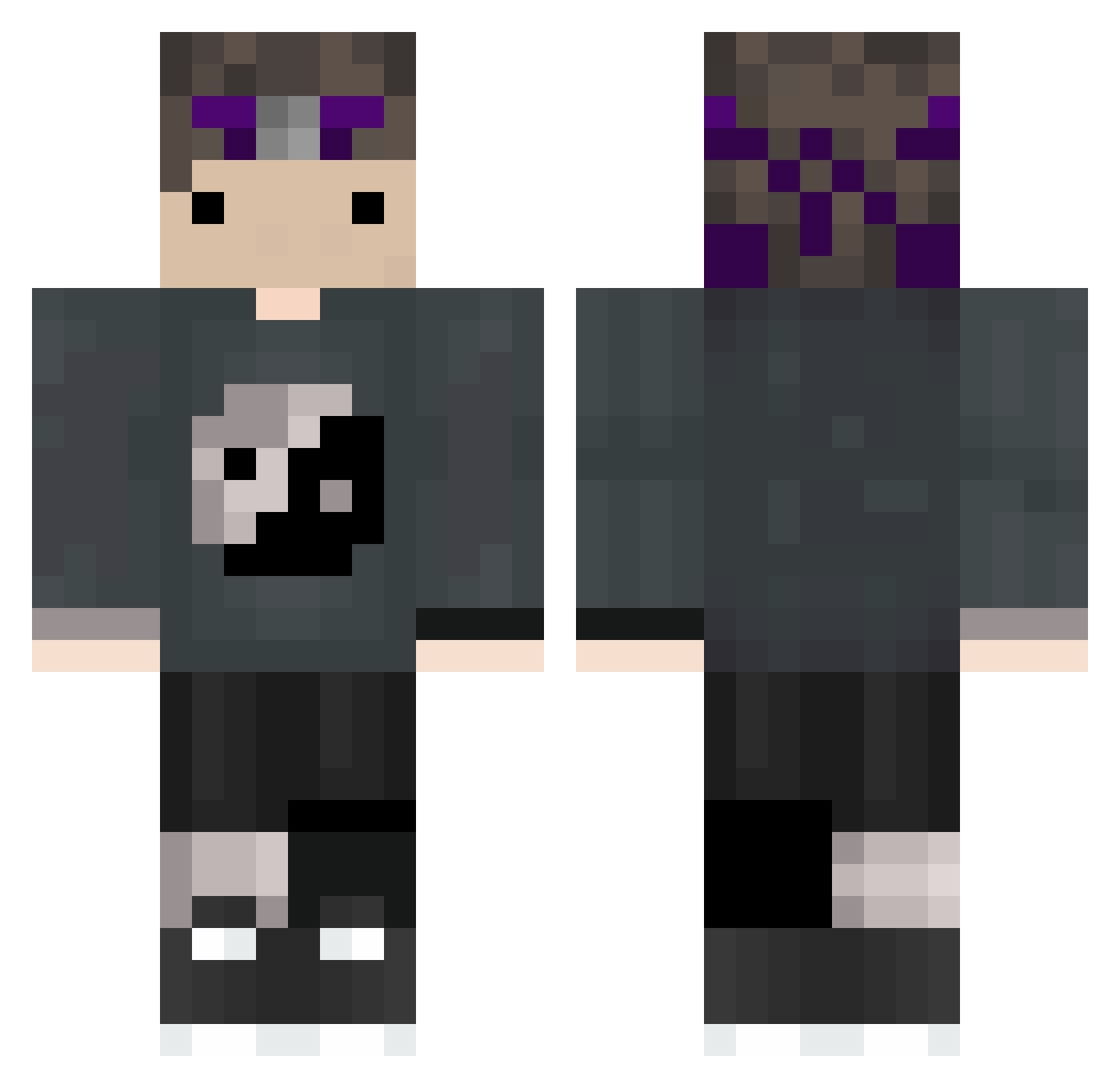 Sha1dowTapyT Minecraft skin, front and back view