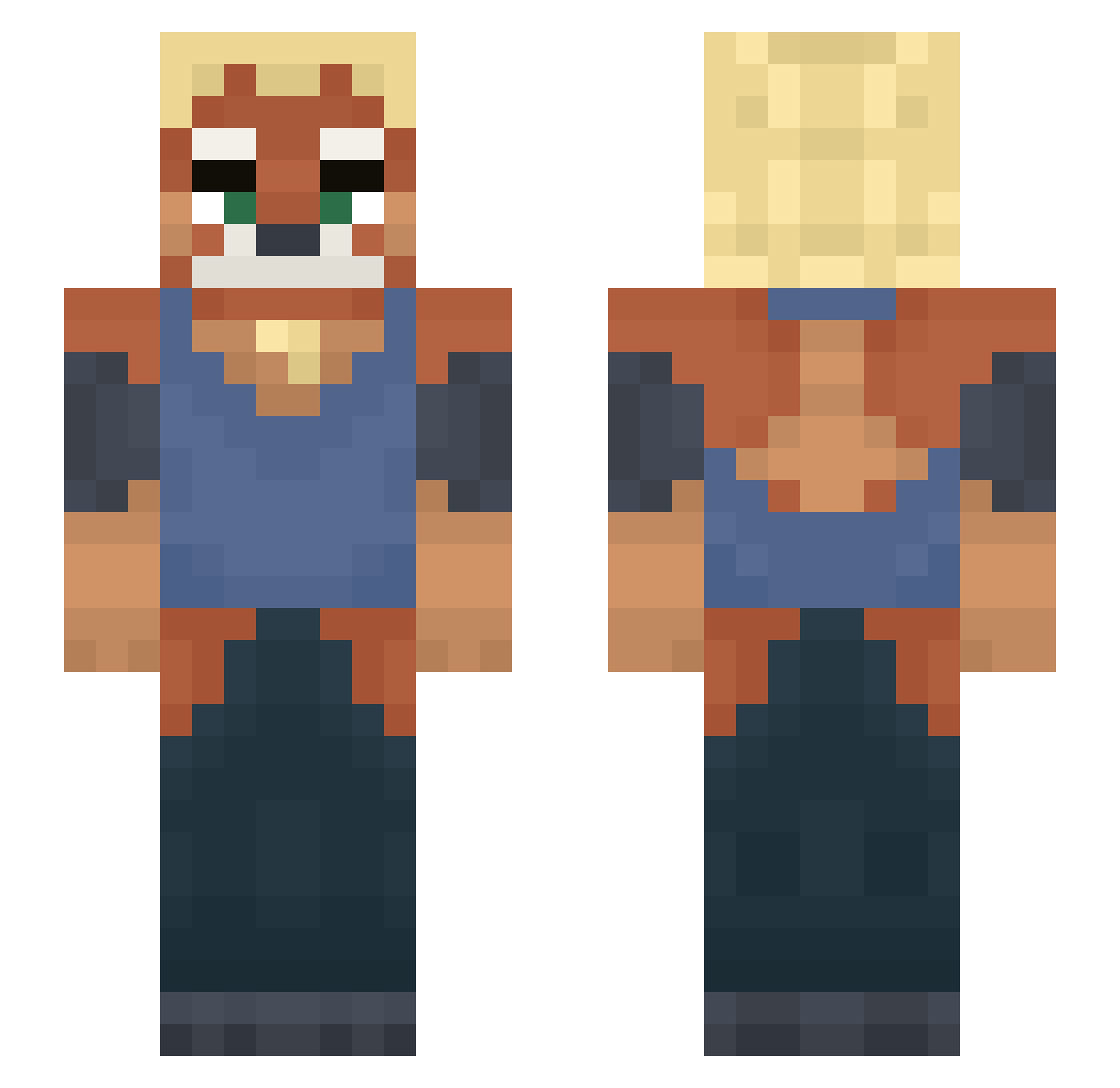 CHErOBUK Minecraft skin, front and back view