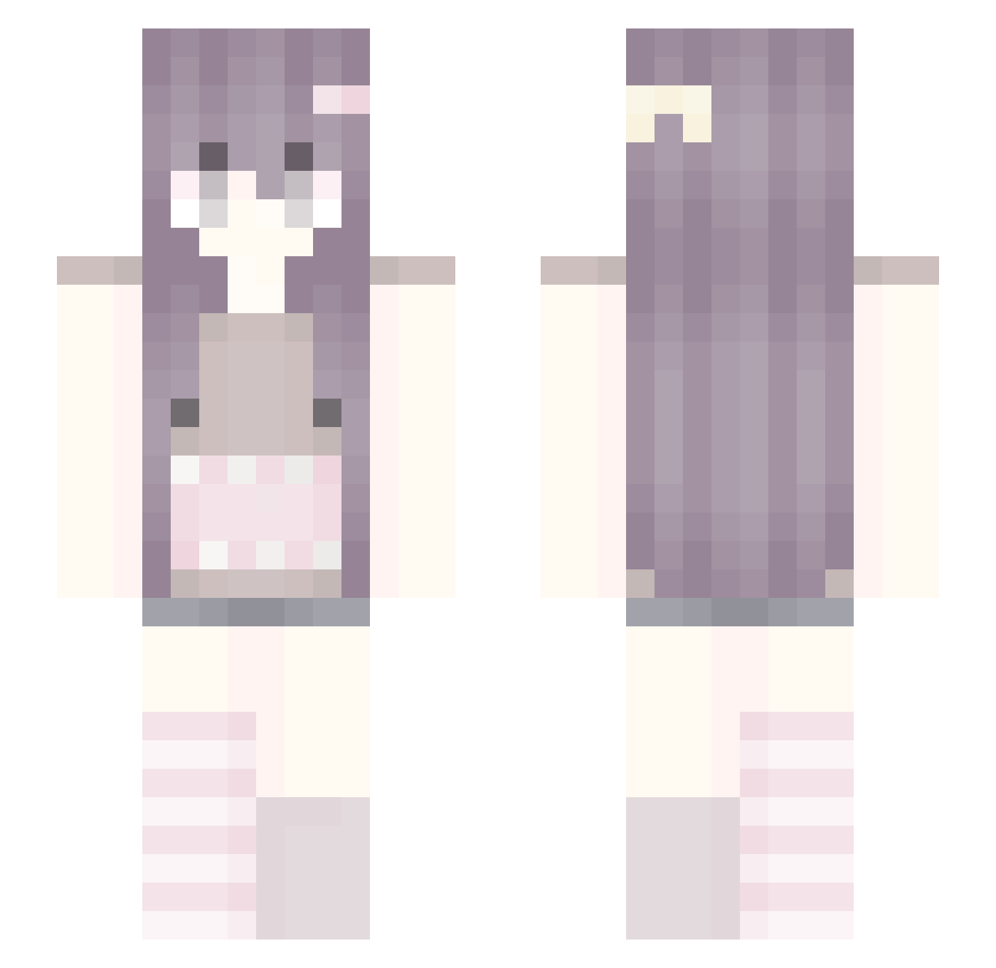 xbb Minecraft skin, front and back view