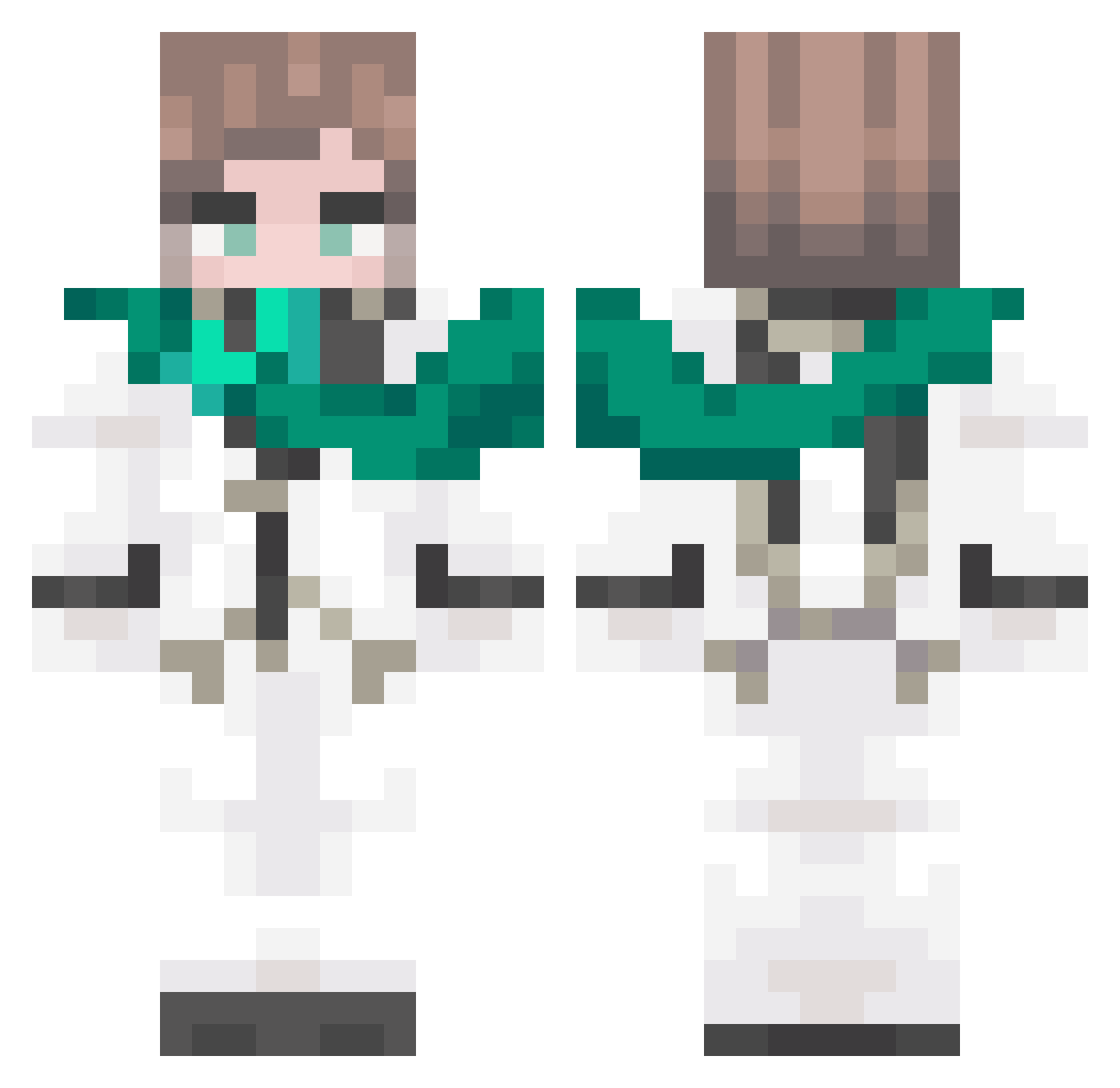 serga_01 Minecraft skin, front and back view