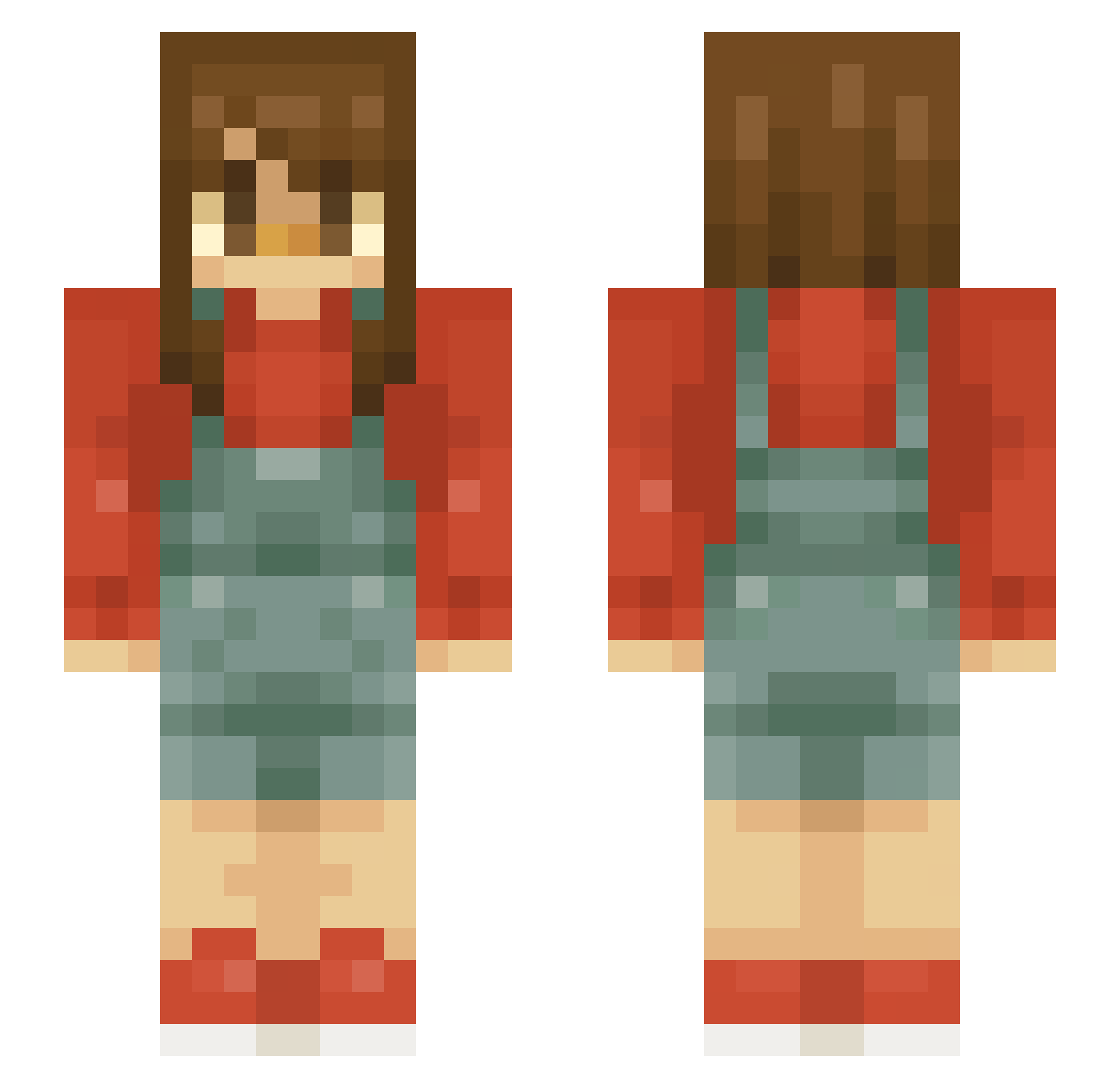 Ludaps Minecraft skin, front and back view