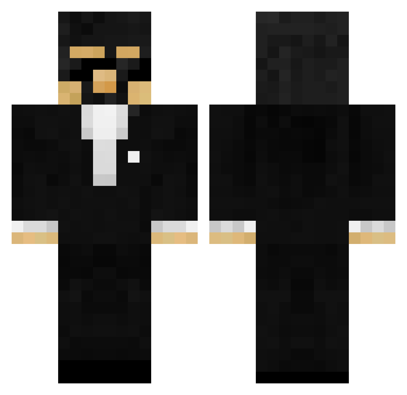 Aristos Minecraft skin, front and back view