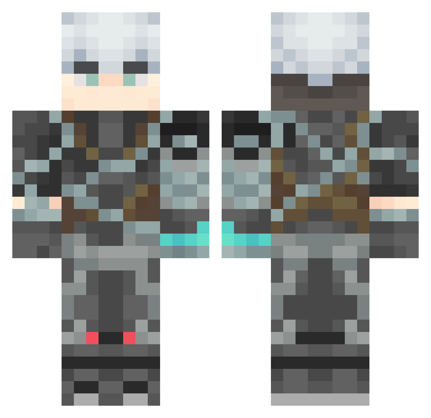 milkyw_ Minecraft skin, front and back view