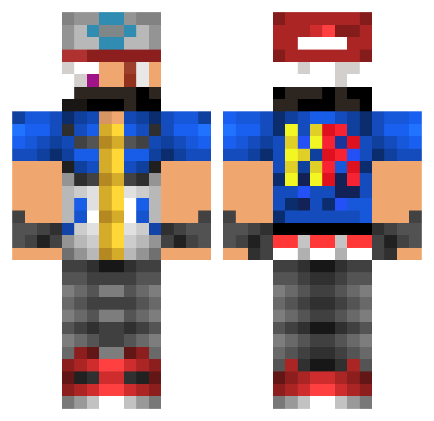 Ericgamo Minecraft skin, front and back view