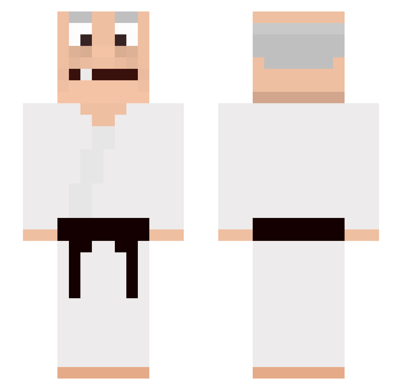 SquazzY_ Minecraft skin, front and back view