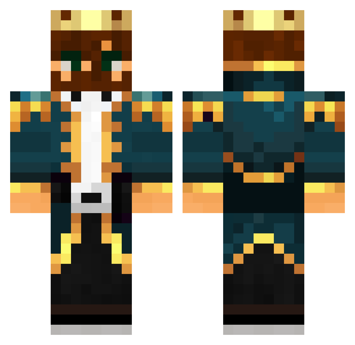 canonVicissitude Minecraft skin, front and back view