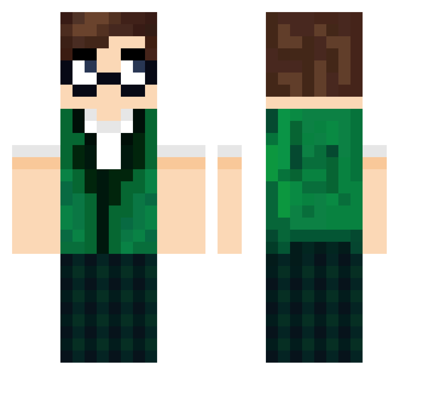 PlumBlum0 Minecraft skin, front and back view