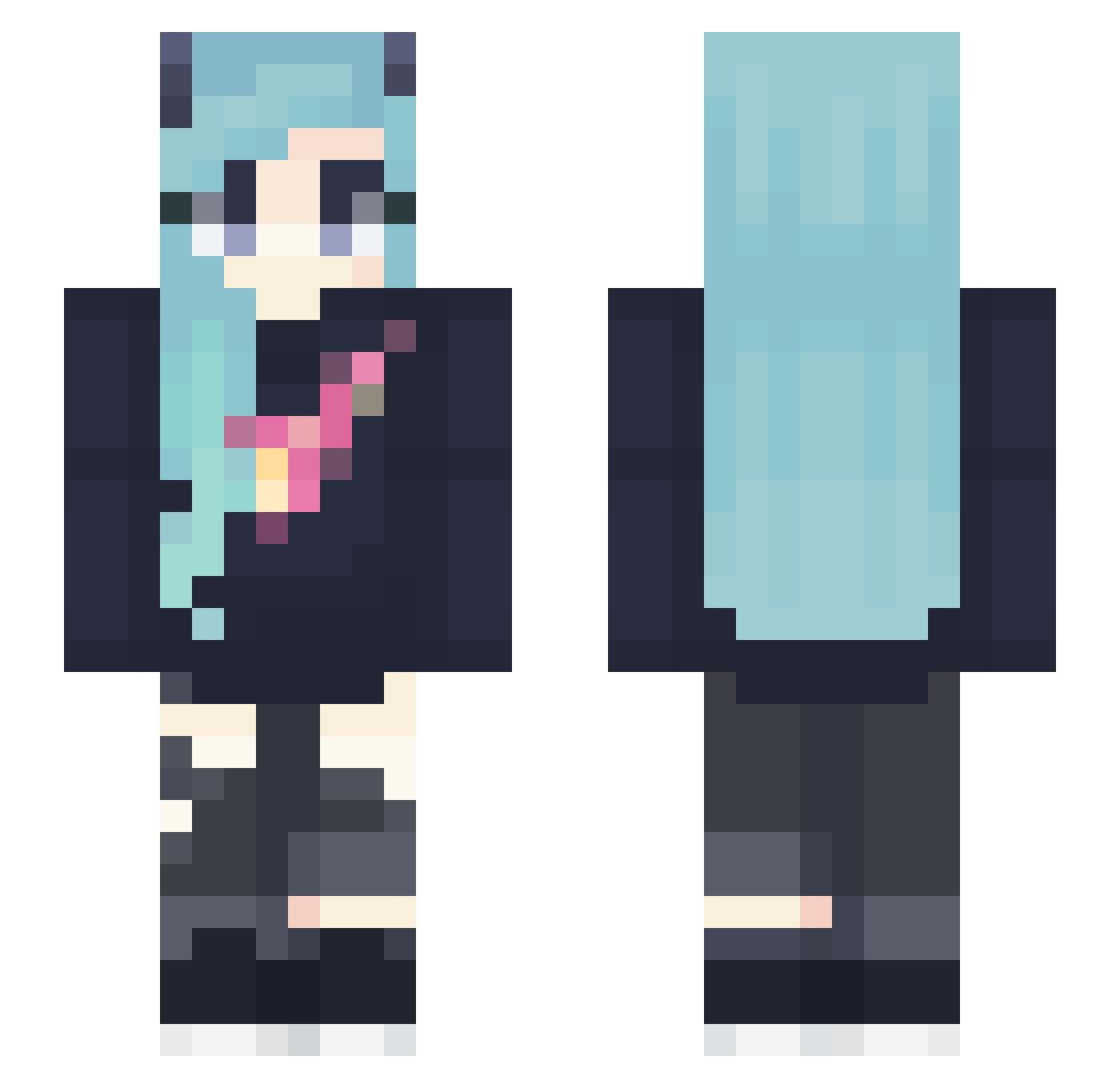 Rosaarie Minecraft skin, front and back view