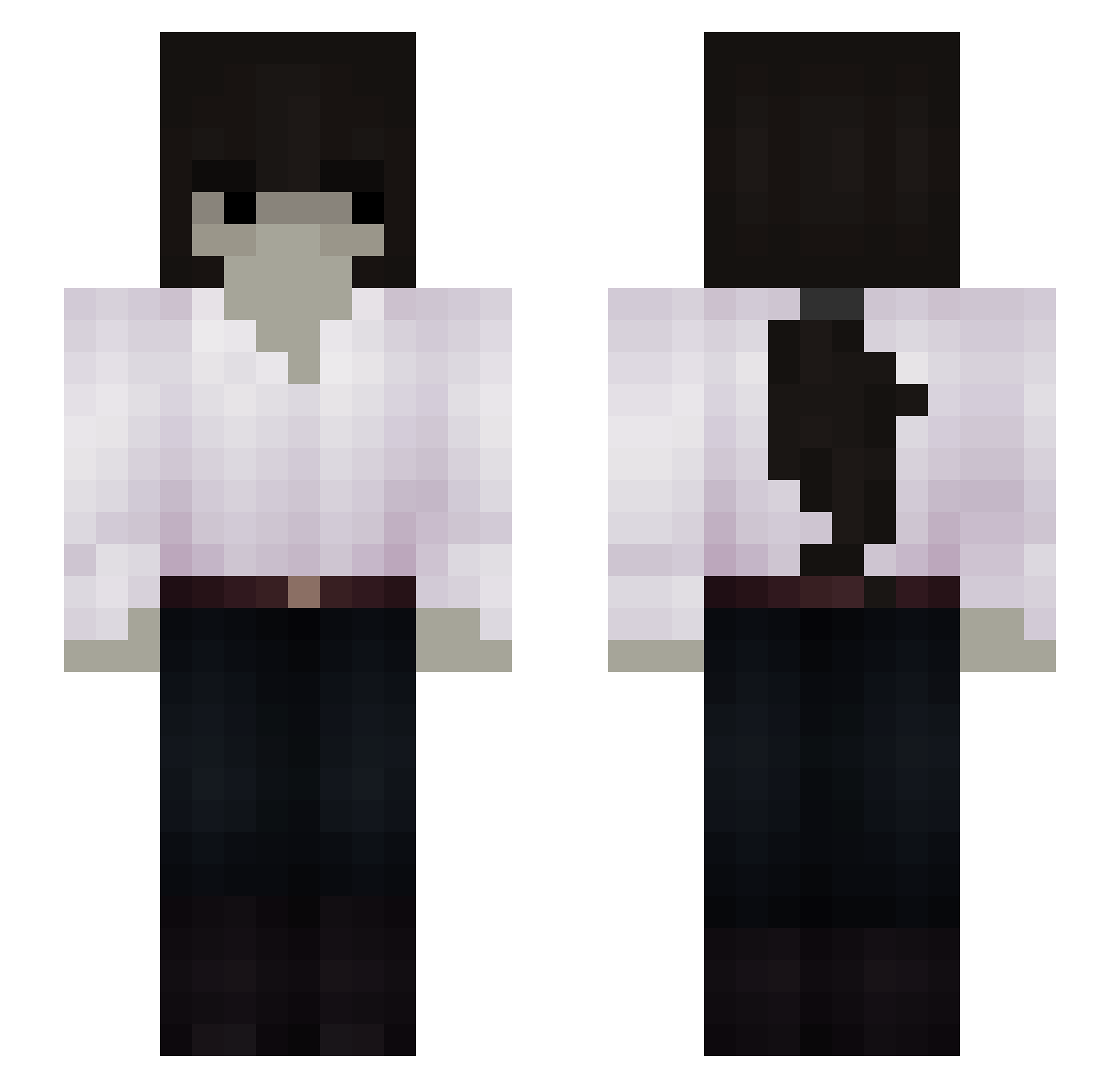rdzika Minecraft skin, front and back view