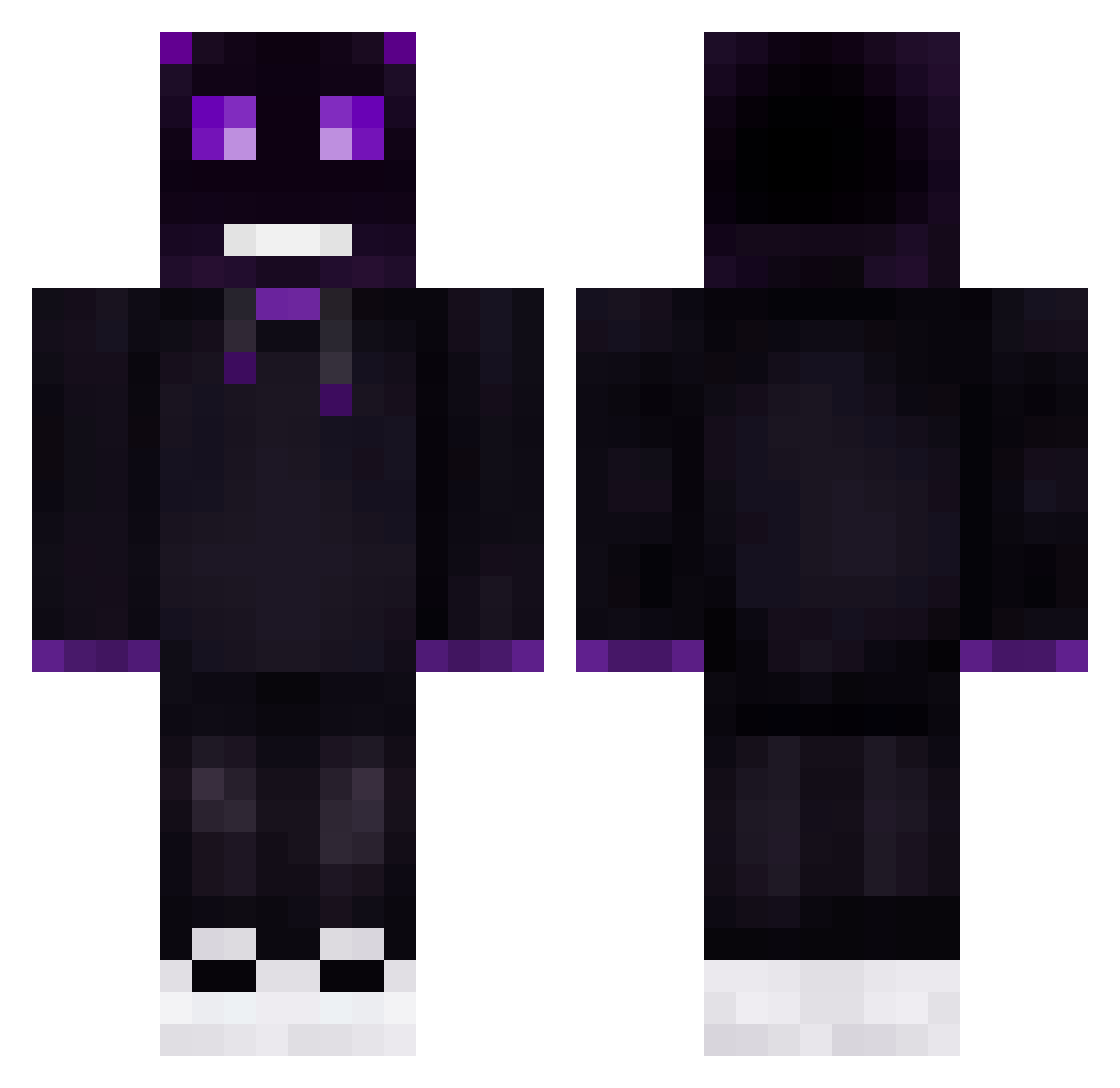 Ploembjes Minecraft skin, front and back view