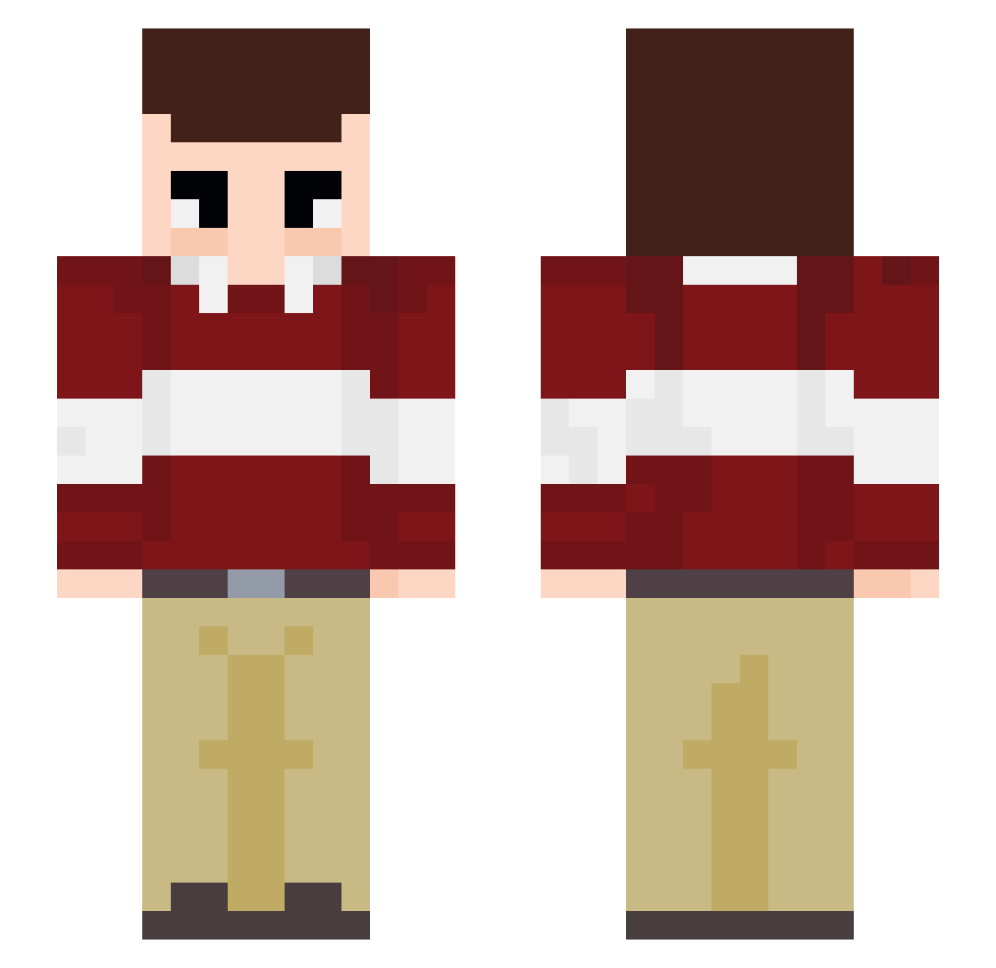 _MeggieMoo_ Minecraft skin, front and back view