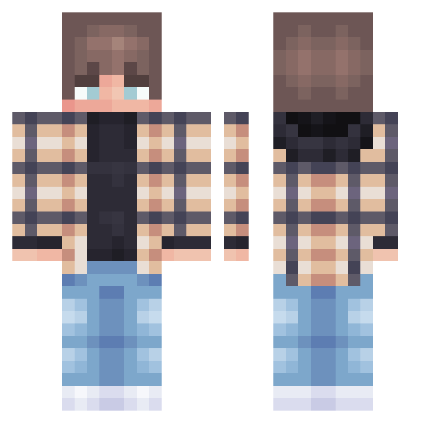 Abelkoter69 Minecraft skin, front and back view