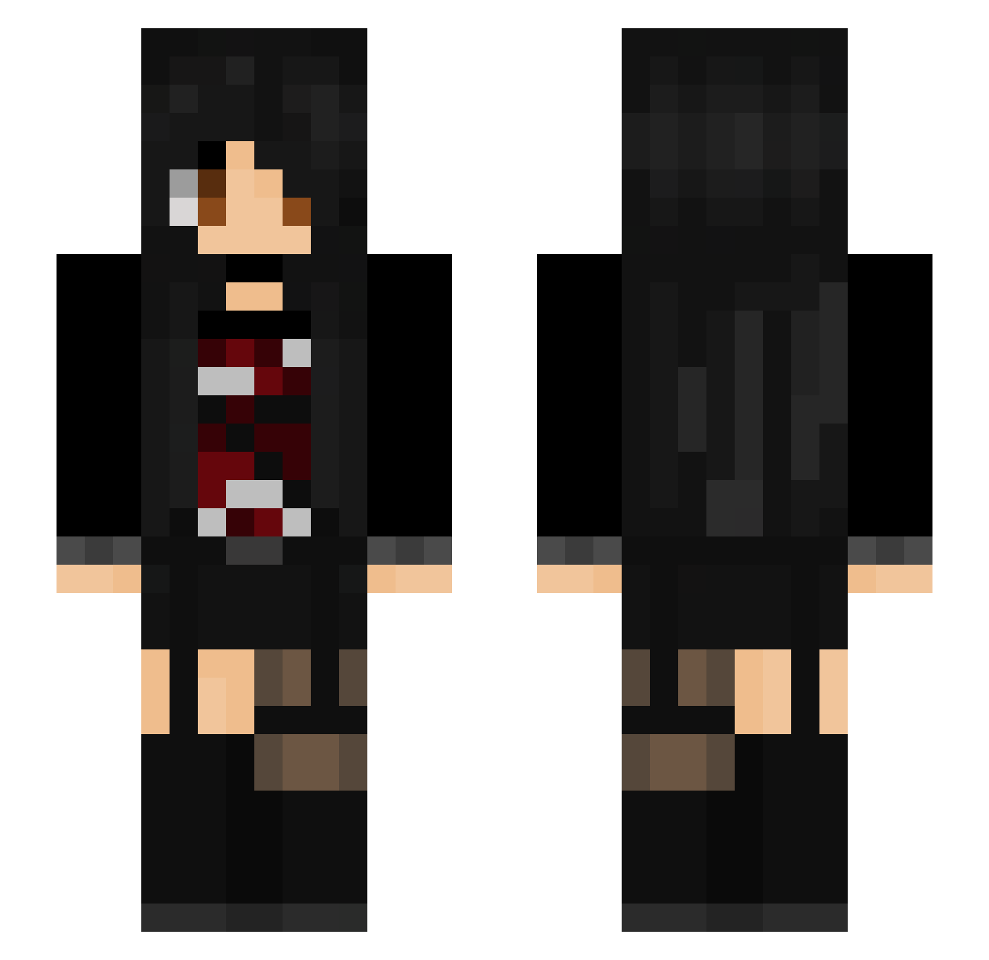 oogooly Minecraft skin, front and back view