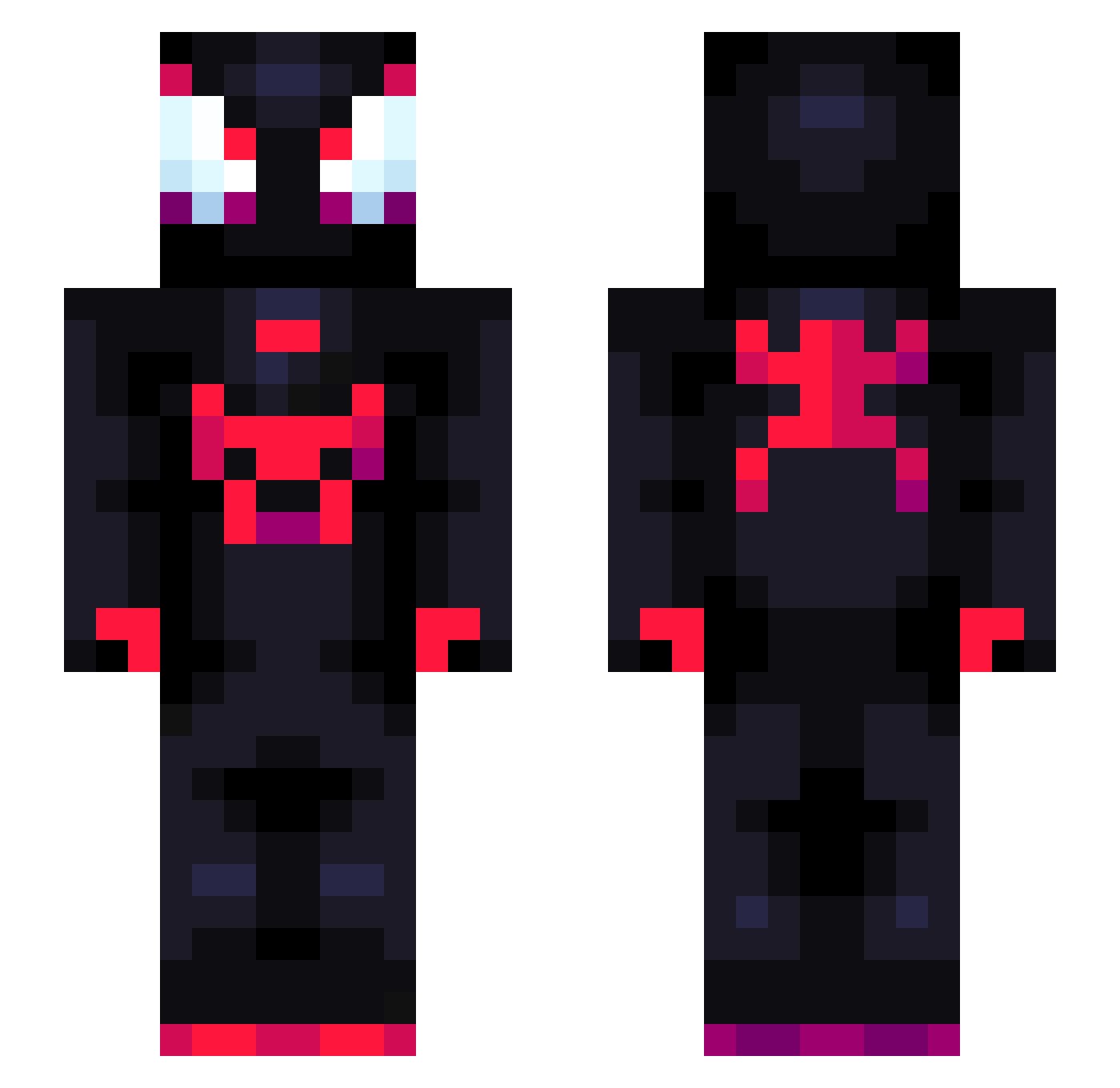 thankao Minecraft skin, front and back view