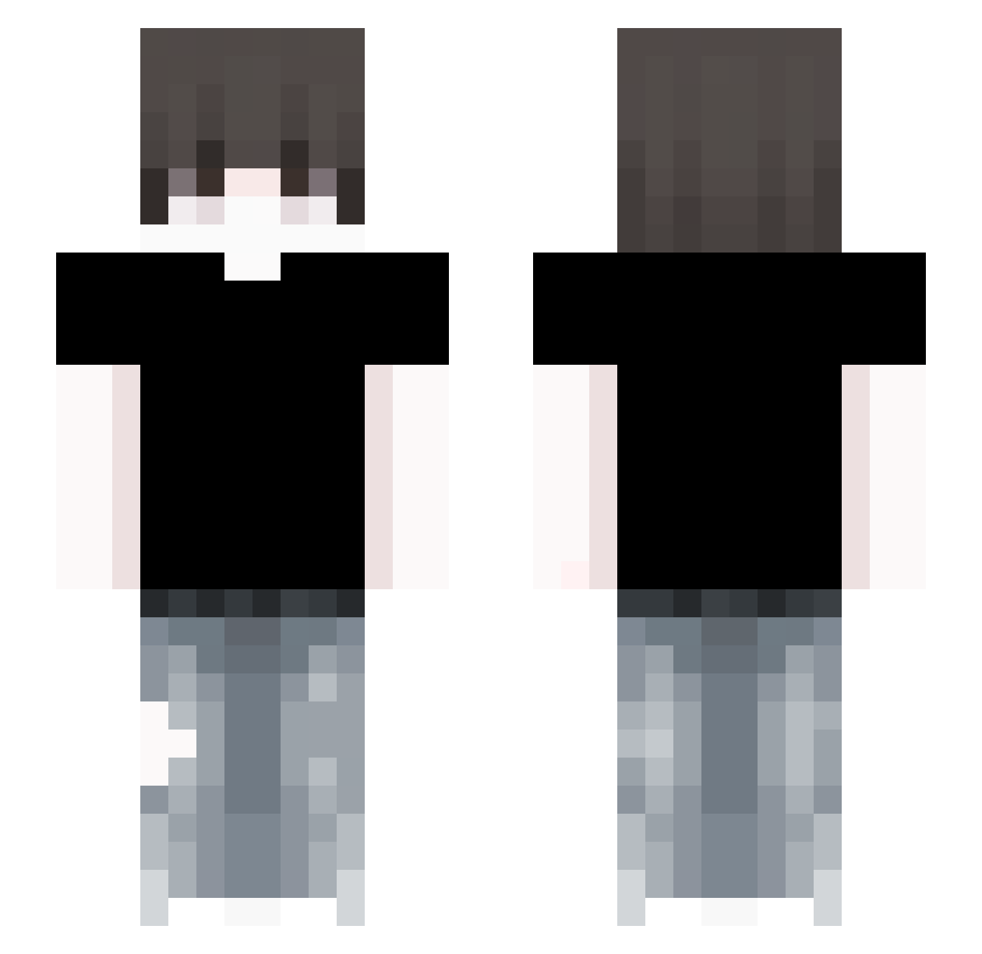 Yusua Minecraft skin, front and back view