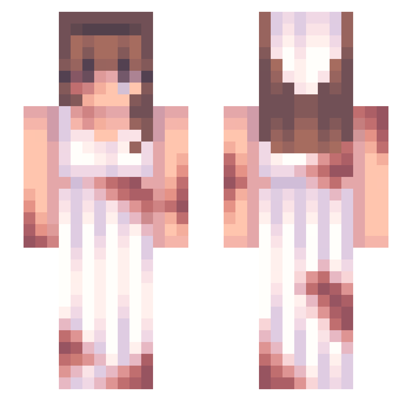 TheNarator Minecraft skin, front and back view
