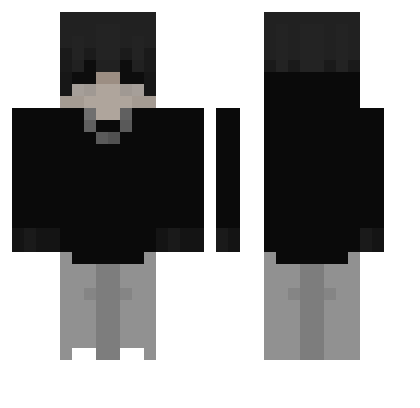 SrCansado_ Minecraft skin, front and back view