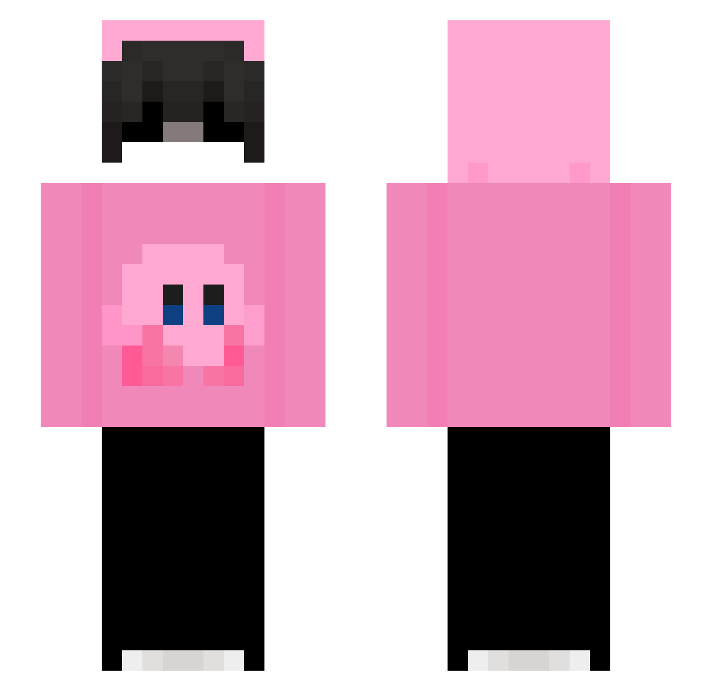 PRIXOZZ Minecraft skin, front and back view