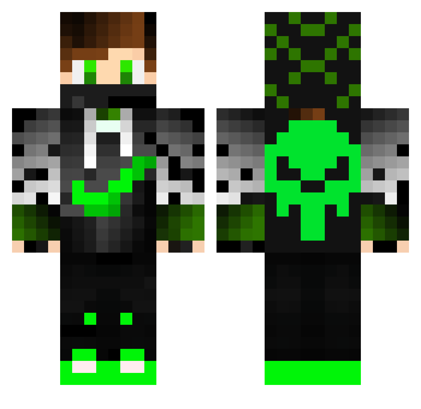 stampyfan791 Minecraft skin, front and back view