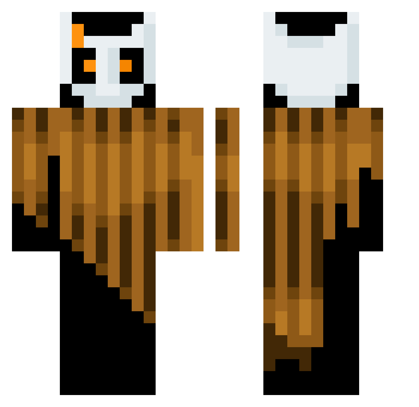 Floxi333 Minecraft skin, front and back view